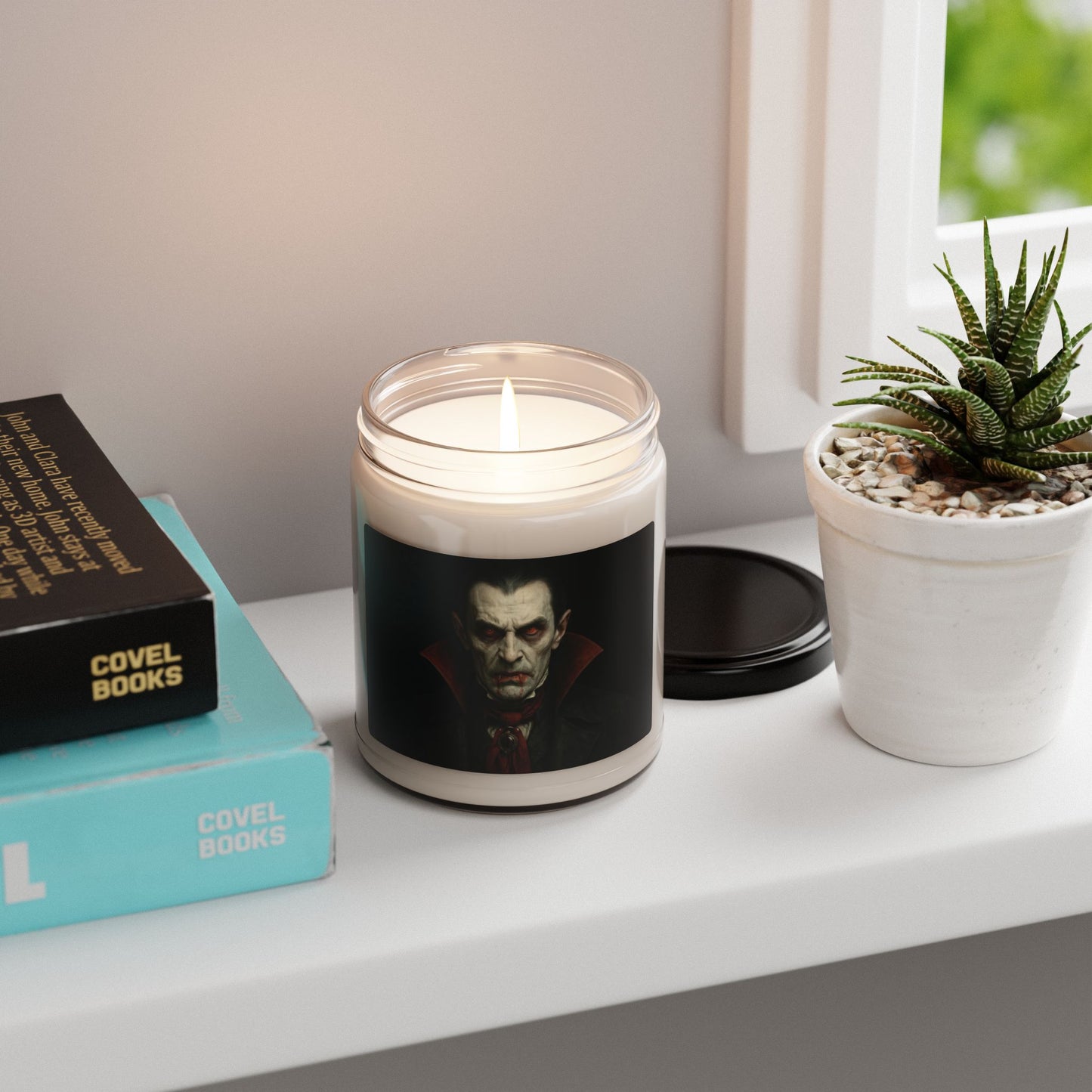 Vampire-Themed Scented Candle, Halloween Decor, Spooky Gift, Home Fragrance, Gothic Candle, Horror Night