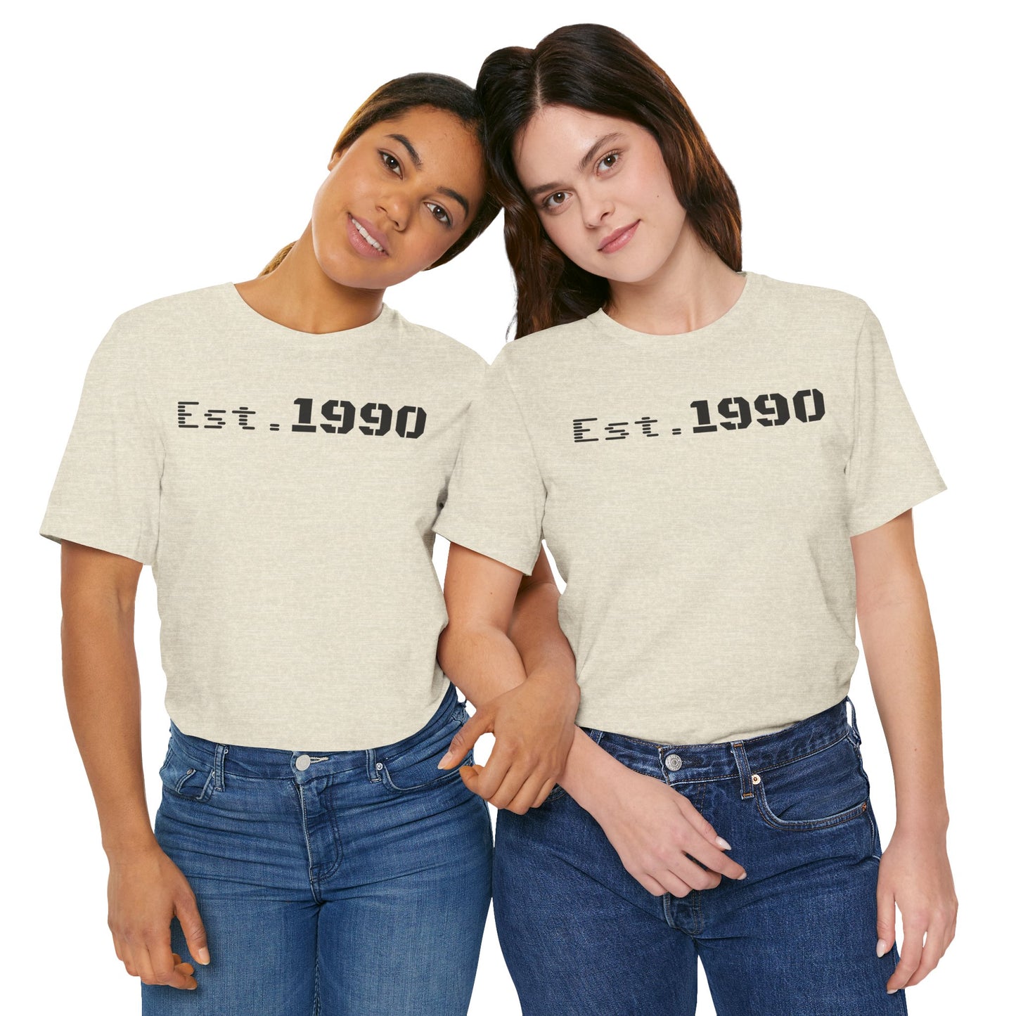 Unisex Est. 1990 Nostalgic Jersey Tee - Perfect Gift, Vintage Style, Retro Fashion, Birthday Celebration, Casual Wear
