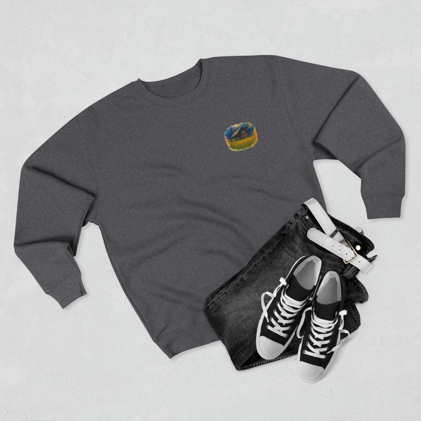 Cozy Dreamers Unisex Crewneck Sweatshirt, Artistic Sweatshirt, Gift for Nature Lovers, Vintage Vibe Apparel, Comfortable Layer, Casual Wear
