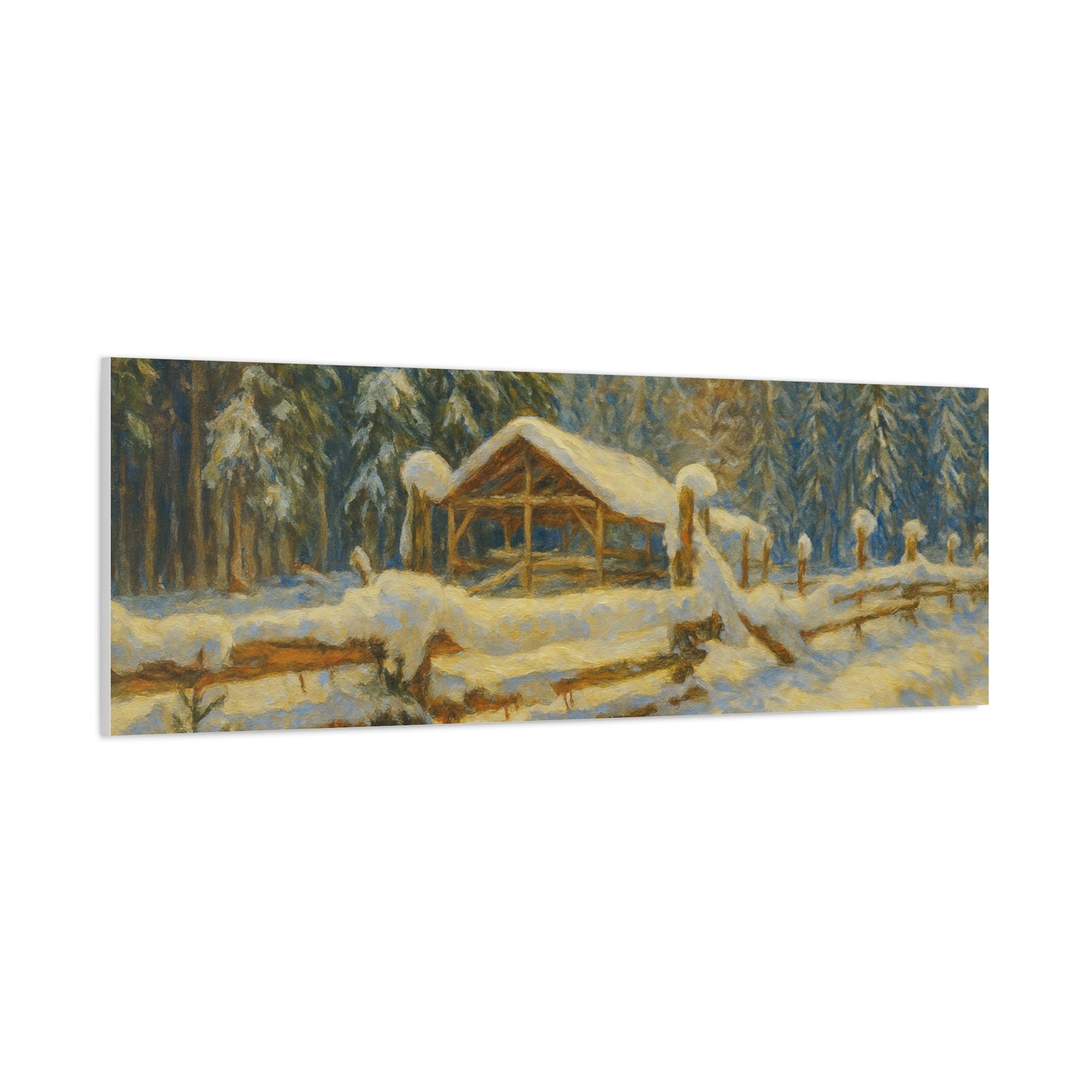 Canvas Wall Art, Winter Landscape Print, Home Decor, Rustic Art, Gift for Nature Lovers, Holiday Decoration