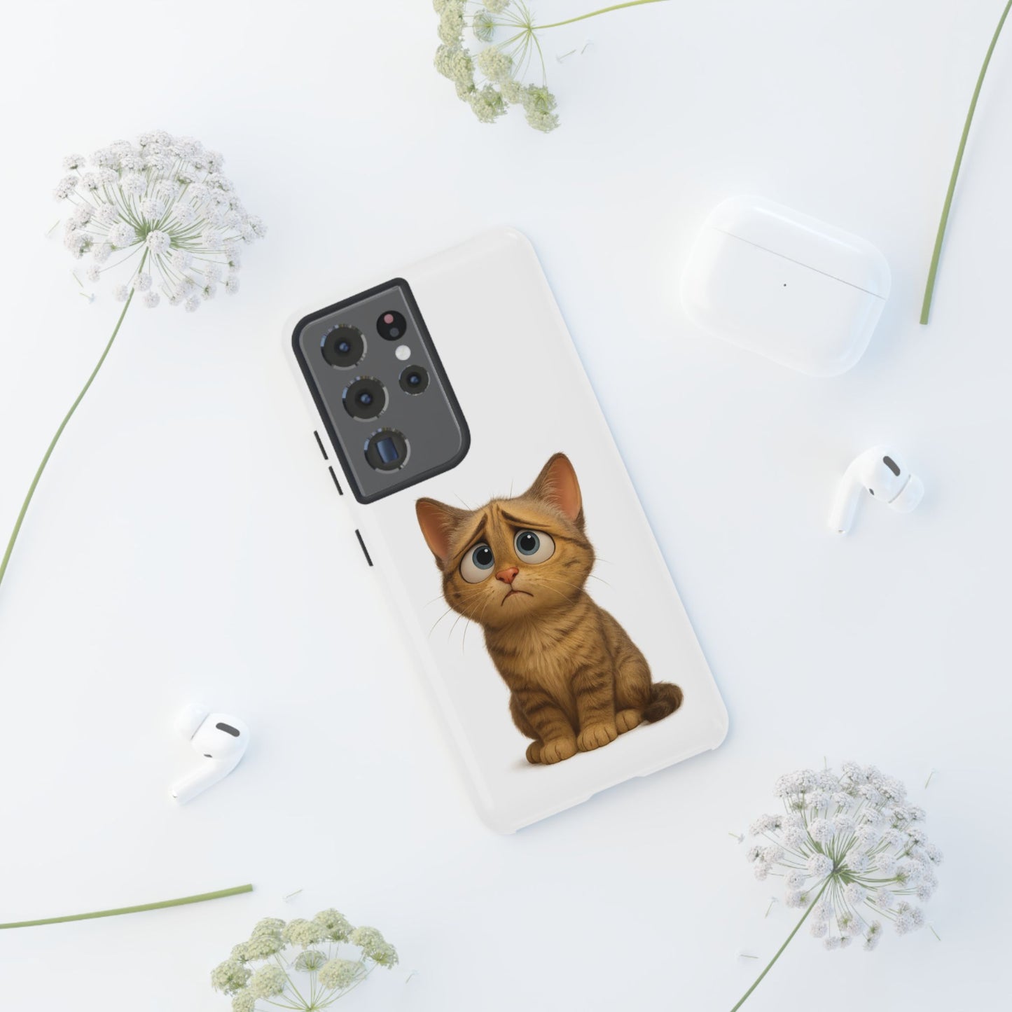 Cute Cat Phone Case, Funny Kitty Case, Animal Lover Gift, Cat Lover Accessory, Unique Cat Design Case, Pet Mom Gift