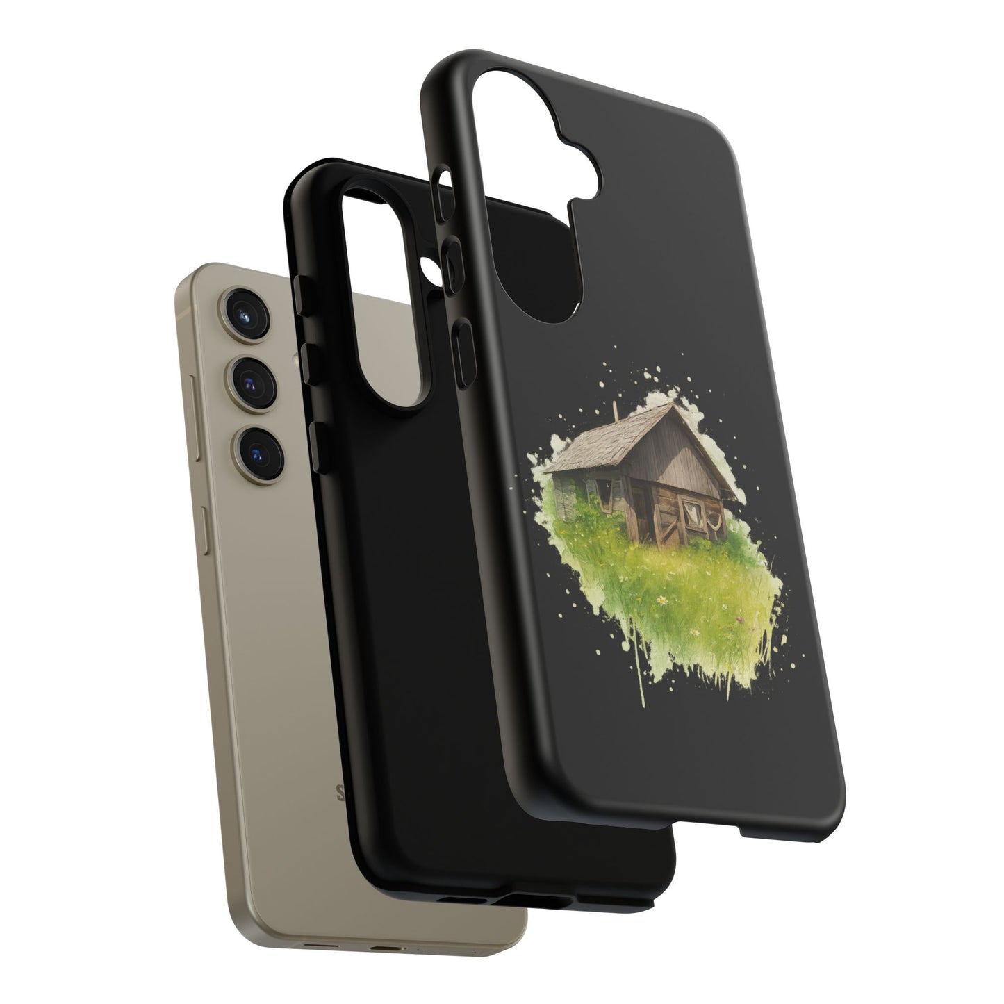 Rustic Farmhouse Phone Case, Cute Cottage Design, Tough Cases for Nature Lovers, Eco-Friendly Gift, Customizable Tech Accessories