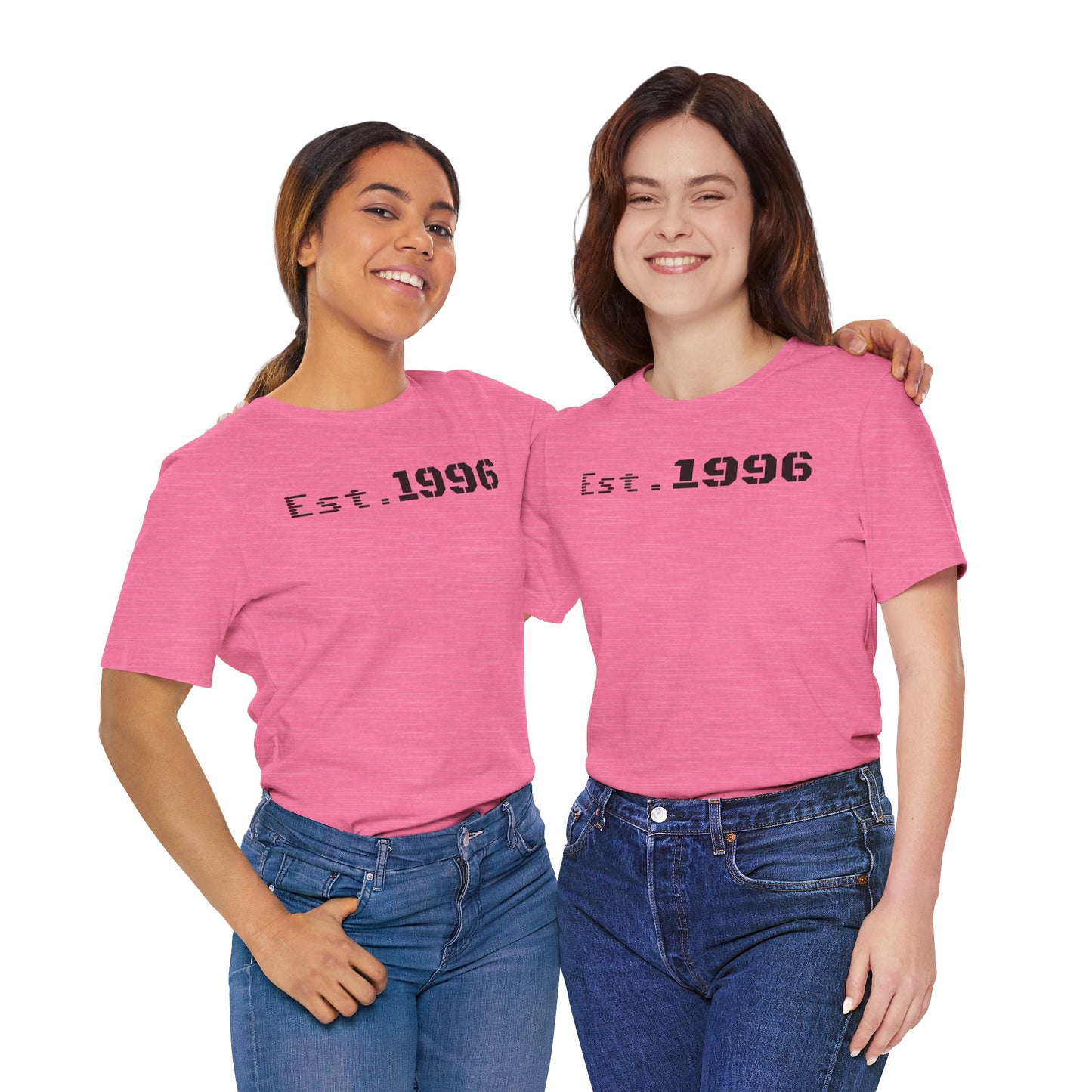 Unisex Jersey Tee - 'Est. 1996' Graphic Shirt, Birthday Gift, Casual Wear, Vintage Style, Retro Fashion, Gift for Him/Her