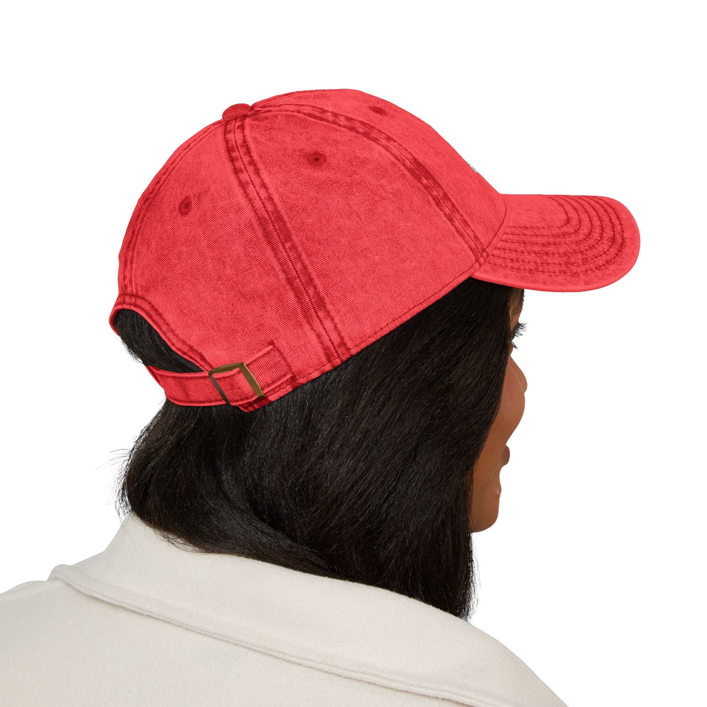 Embroidered Vintage Cap with USA Flag Design