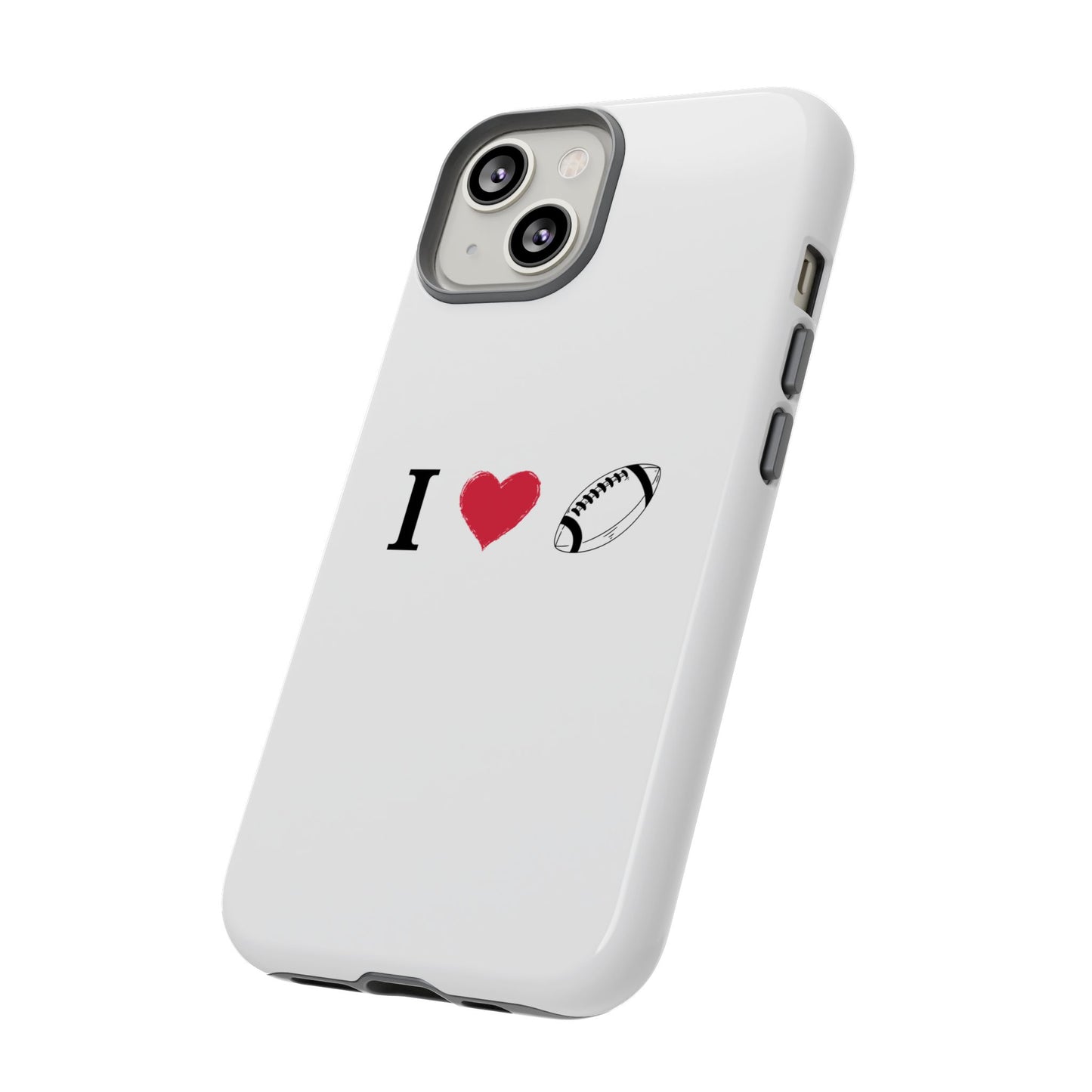 Football Love Phone Case - Tough Cases, Unique Sports Lover Gift, Personalized Cellphone Cover, Birthday Present, Sports Equipment