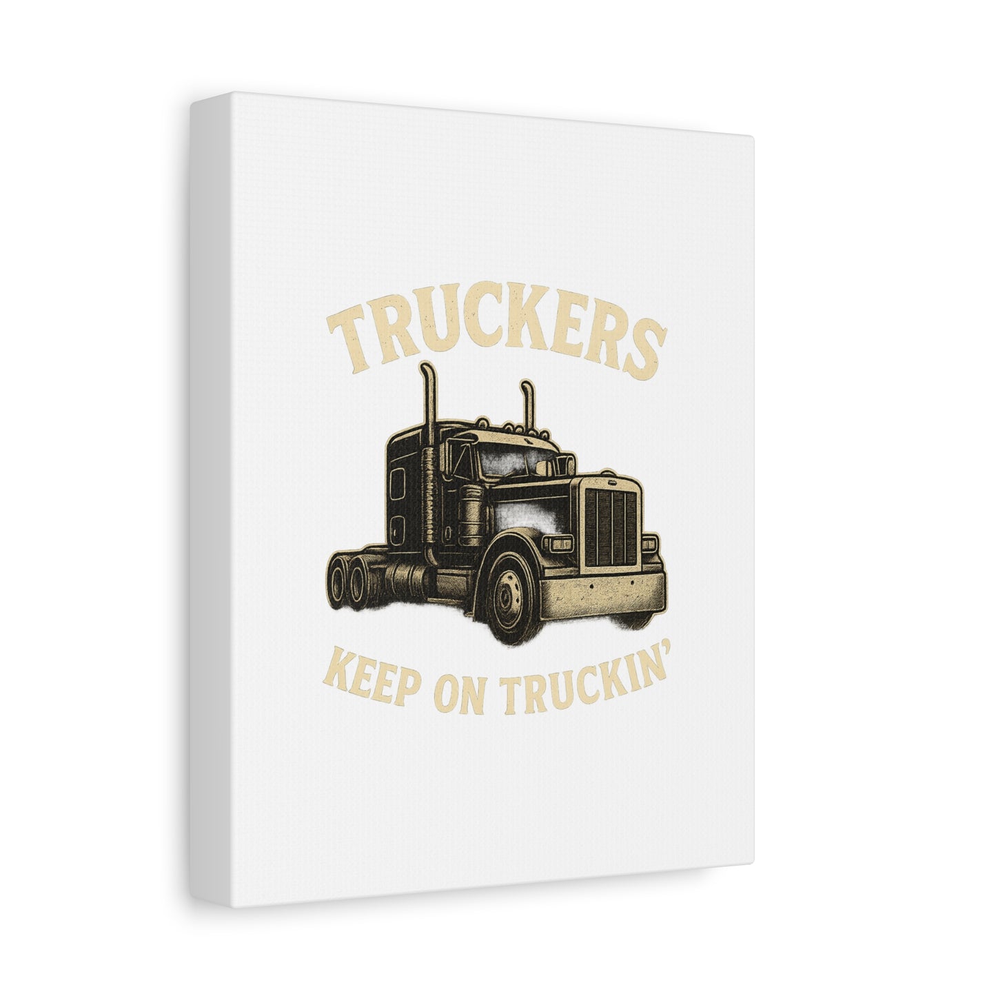 Truckers Canvas Wall Art, Keep on Truckin' Decor, Gift for Drivers, Trucking Artwork, Transportation Gift