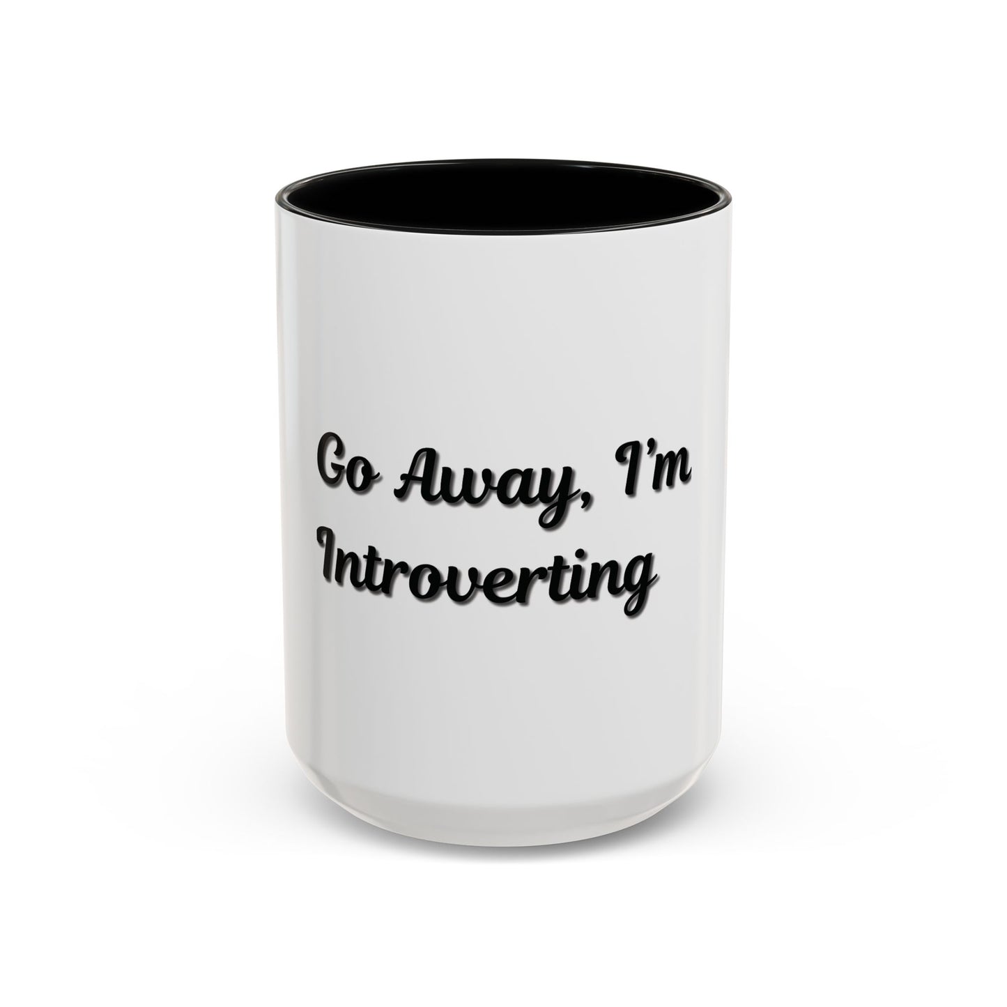 Introvert Coffee Mug - Go Away, I'm Introverting - Black Accent for Relaxing Moments