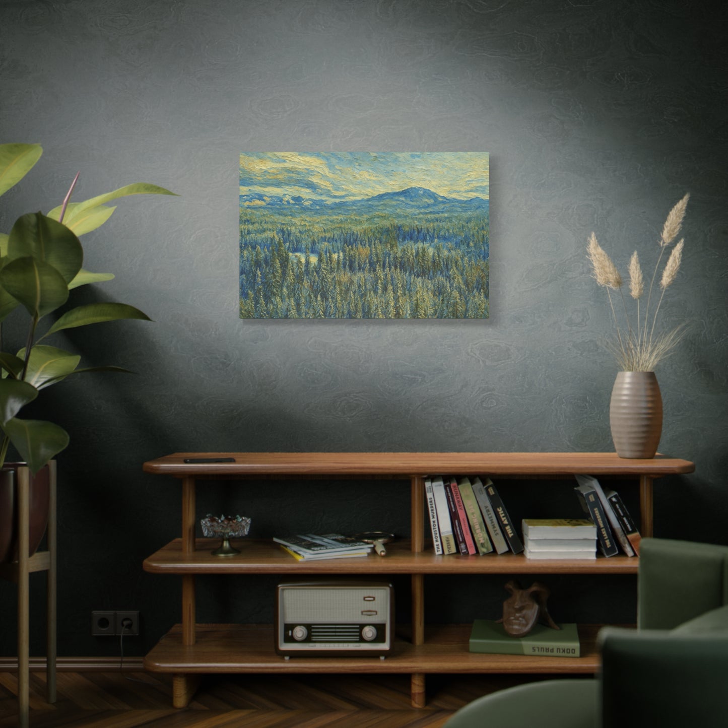 Scenic Landscape Canvas Print, Rustic Home Decor, Wall Art for Nature Lovers, Gift for Art Enthusiasts, Serene Forest Artwork