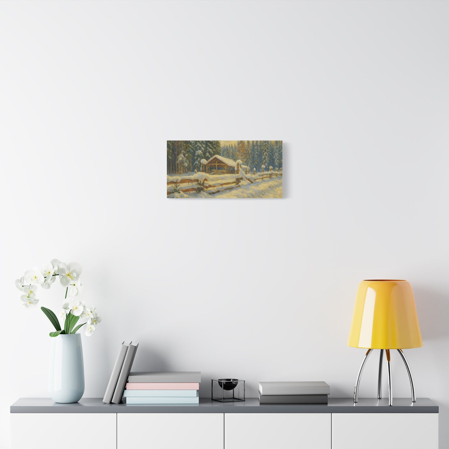 Canvas Wall Art, Winter Landscape Print, Home Decor, Rustic Art, Gift for Nature Lovers, Holiday Decoration