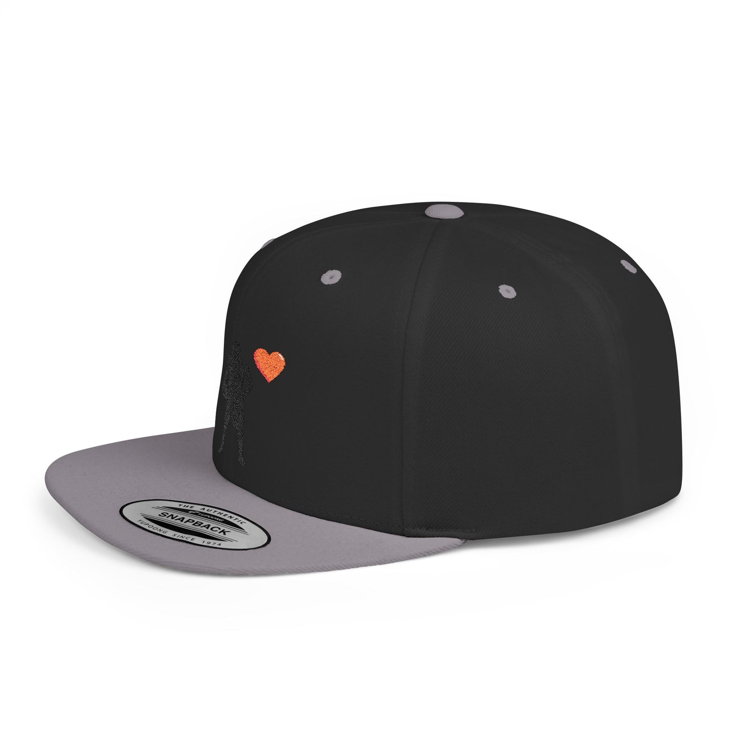 Sporty Love Flat Bill Snapback Hat – Adjustable Cap for Athletes, Casual Wear, Gifts for Sports Fans, Basketball Enthusiasts, Unique