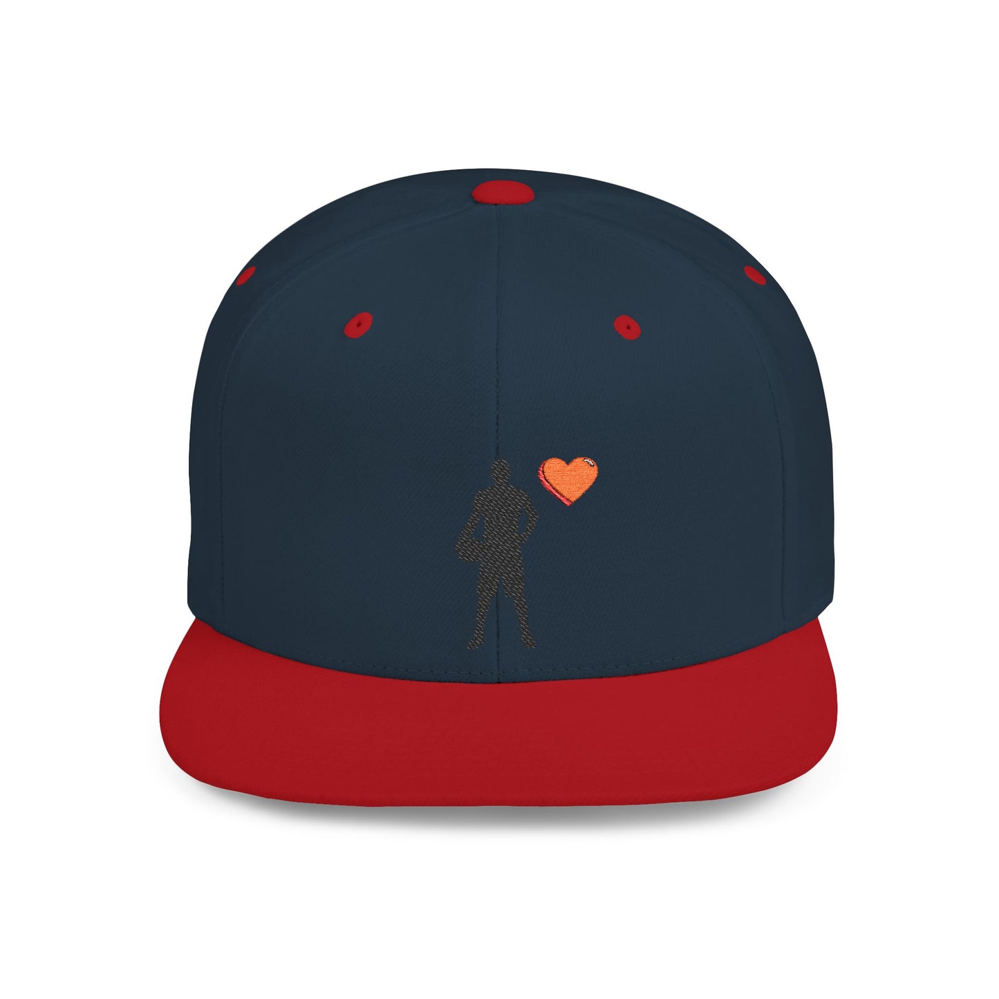 Sporty Love Flat Bill Snapback Hat – Adjustable Cap for Athletes, Casual Wear, Gifts for Sports Fans, Basketball Enthusiasts, Unique