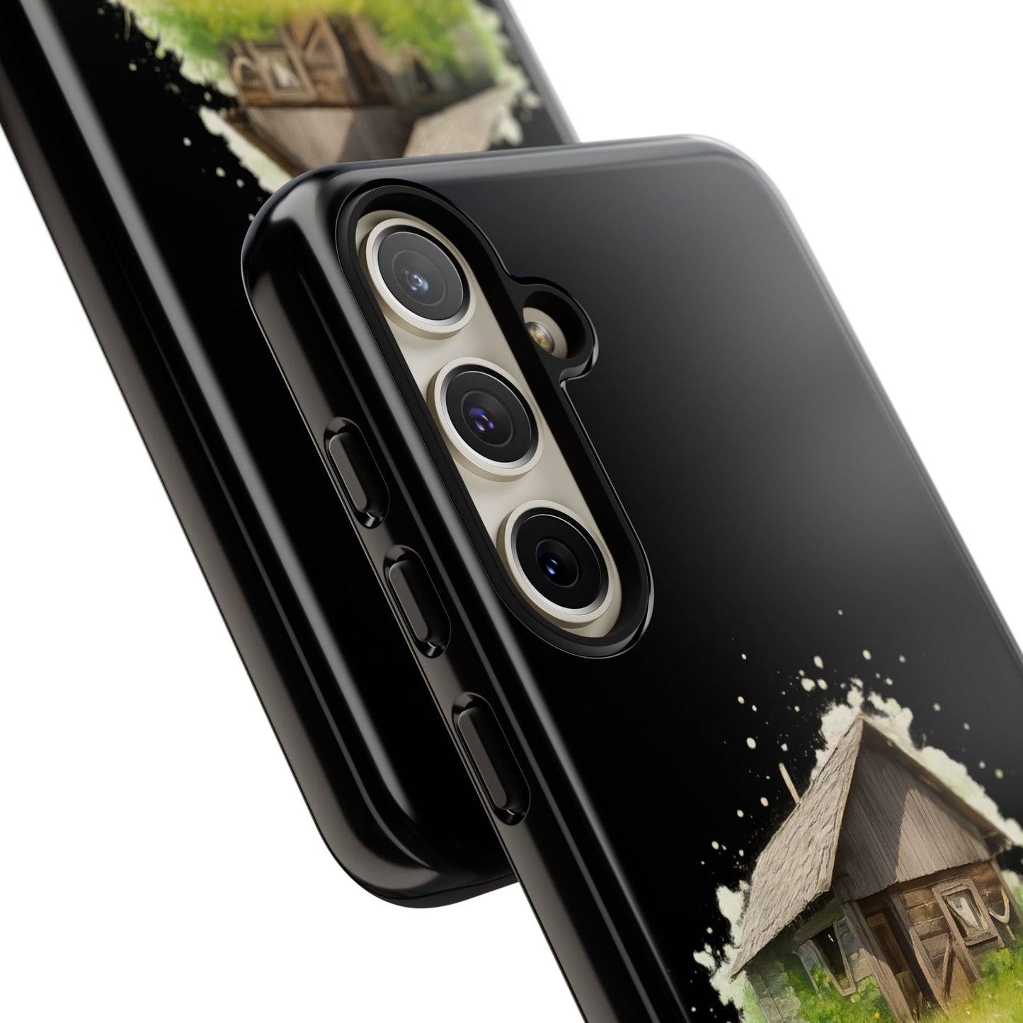 Rustic Farmhouse Phone Case, Cute Cottage Design, Tough Cases for Nature Lovers, Eco-Friendly Gift, Customizable Tech Accessories
