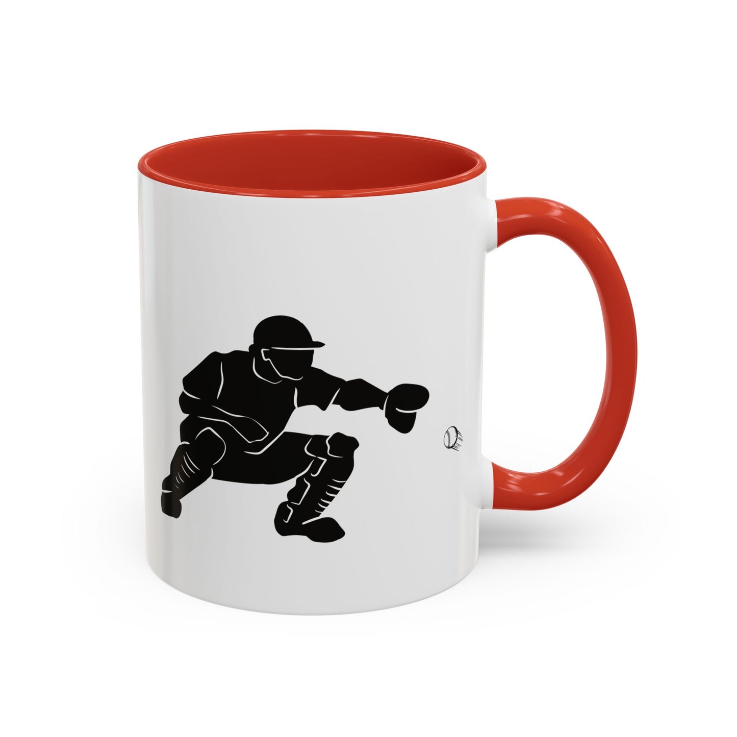 Baseball Catcher Coffee Mug, Sports Gift for Coaches, Black Accent Mug for Fans, Perfect for Birthdays & Celebrations, Unique Cup