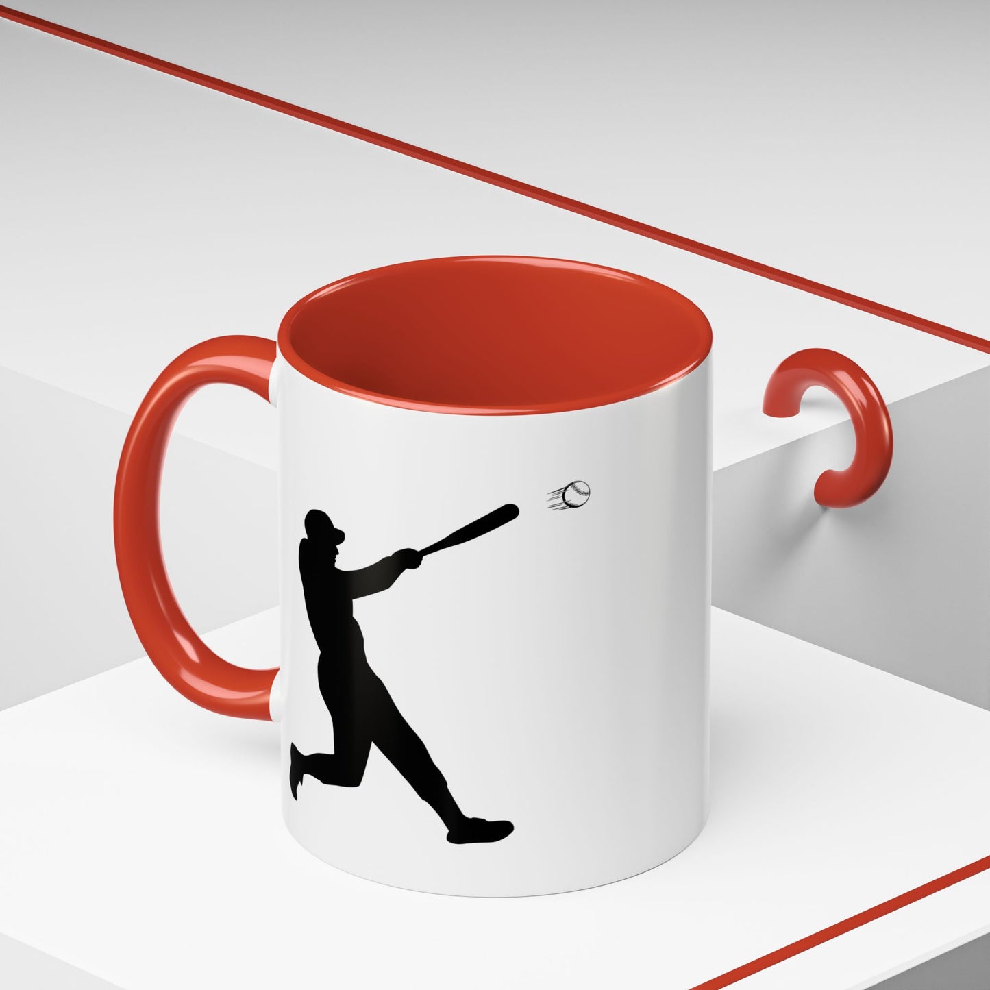 Baseball Player Accent Coffee Mug, Sports Gift, Baseball Lover Mug, Unique Coffee Cup, Personalized Sports Mug