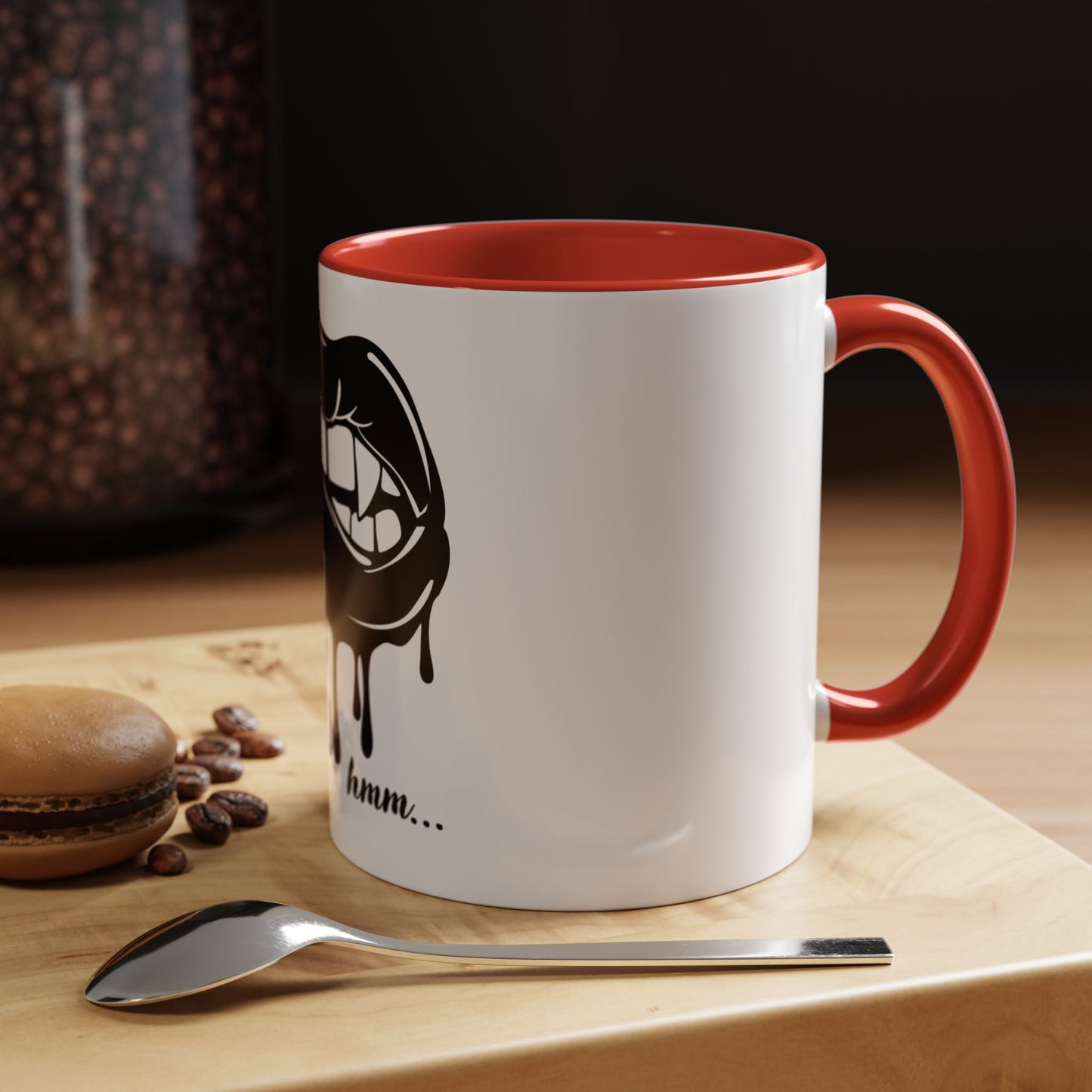 Vampire Lip Accent Coffee Mug - 11oz & 15oz - Unique Halloween Gift
