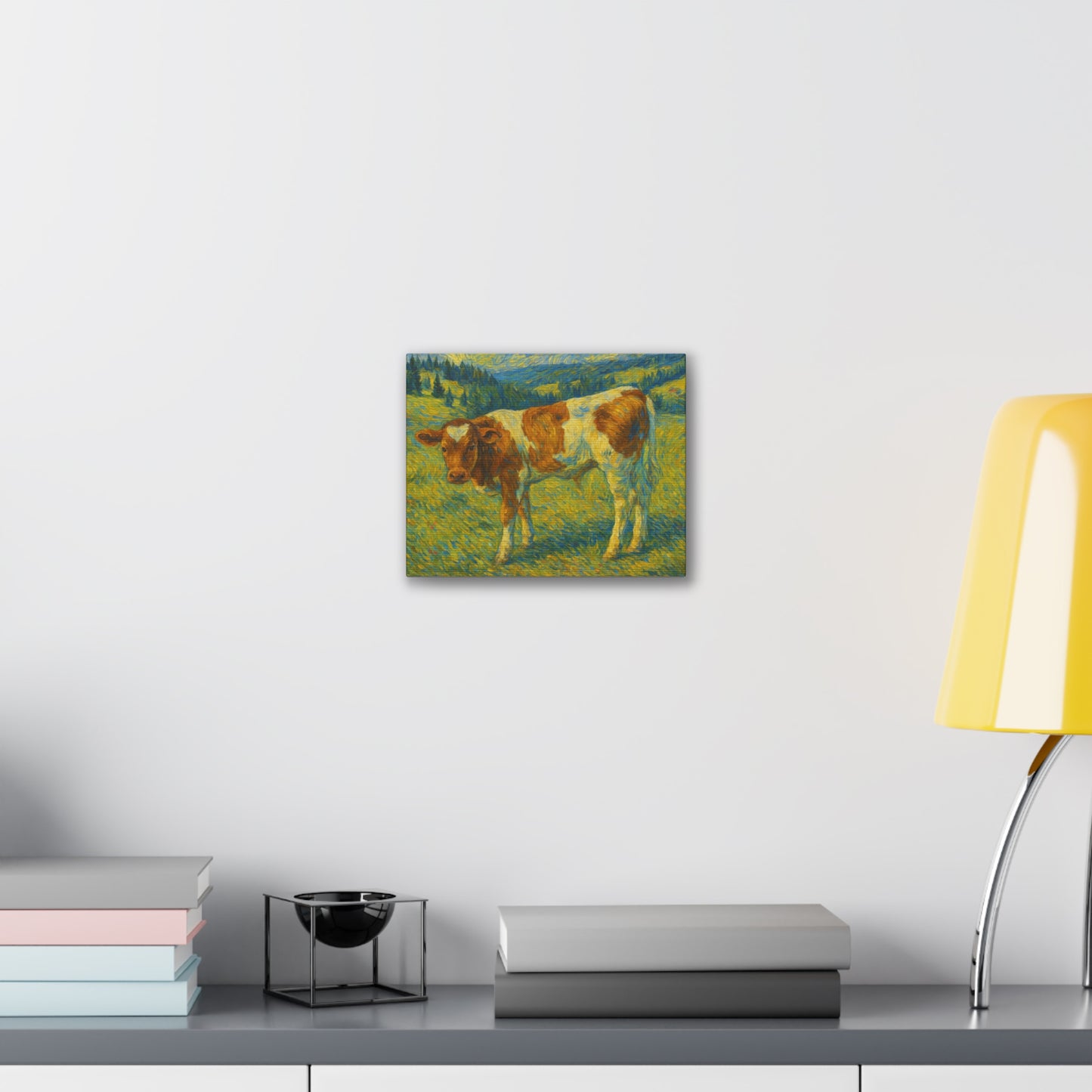 Cow Art Canvas Print, Rustic Farmhouse Decor, Animal Lover Gift, Country Wall Art, Thoughtful Homewarming
