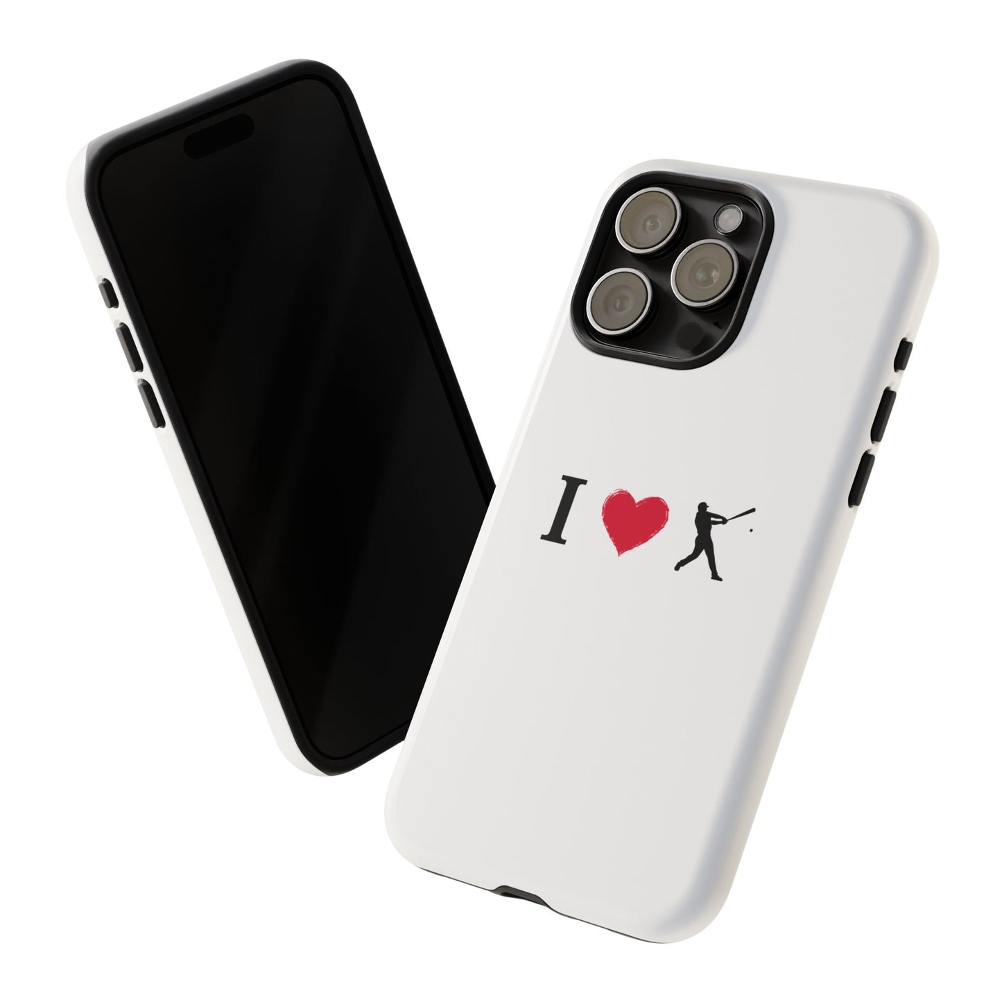 Baseball Love Phone Case, Tough Cases for Sports Lovers, i Heart Baseball Protection, Gift for Players, Cute Sports Case