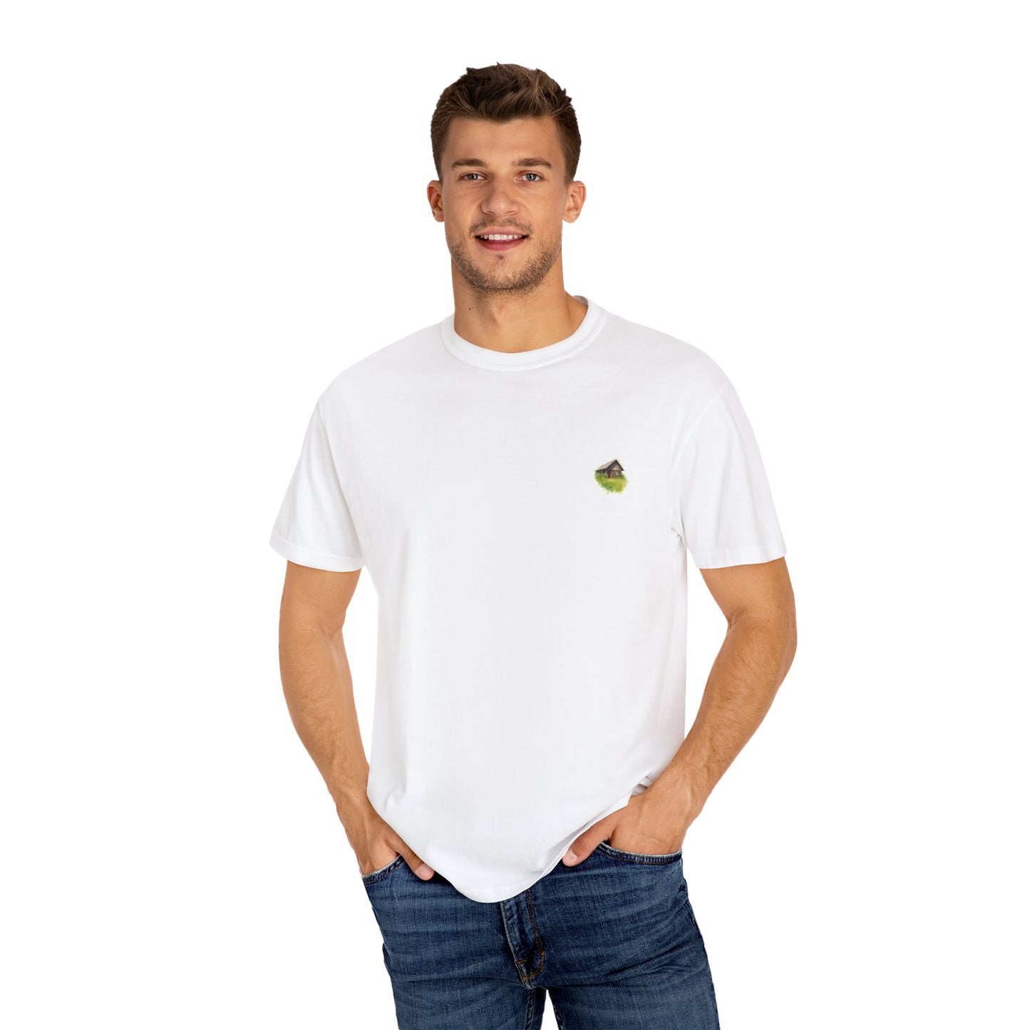 Nature-Inspired Unisex Garment-Dyed T-Shirt, Eco-Friendly Tee, Summer Casual Wear, Gift for Nature Lovers, Relaxed Fit T-Shirt