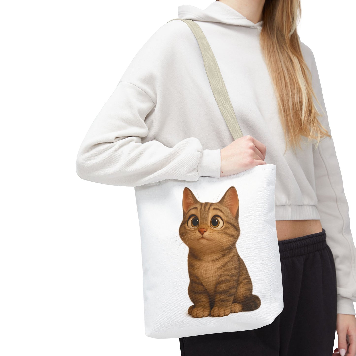 Cute Cat Tote Bag - Perfect for Animal Lovers, Eco-Friendly Carryall, Beach Bag, Shopping Tote, Gift for Cat Owners