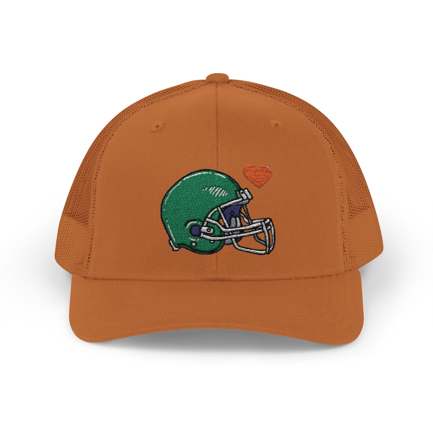Snapback Trucker Cap with Football Heart Design - Perfect for Sports Fans, Gifts for Gamers, Casual Outings, Tailgating, and Team Spirit
