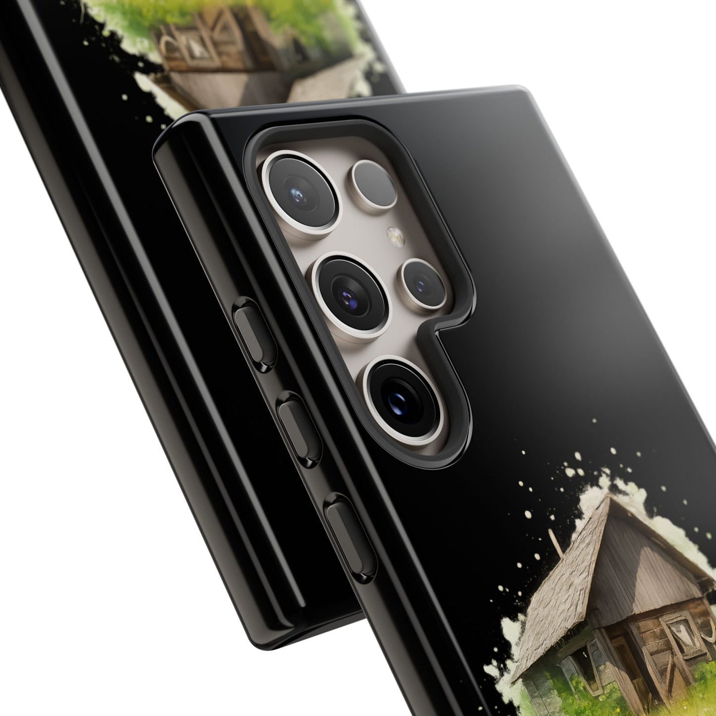 Rustic Farmhouse Phone Case, Cute Cottage Design, Tough Cases for Nature Lovers, Eco-Friendly Gift, Customizable Tech Accessories