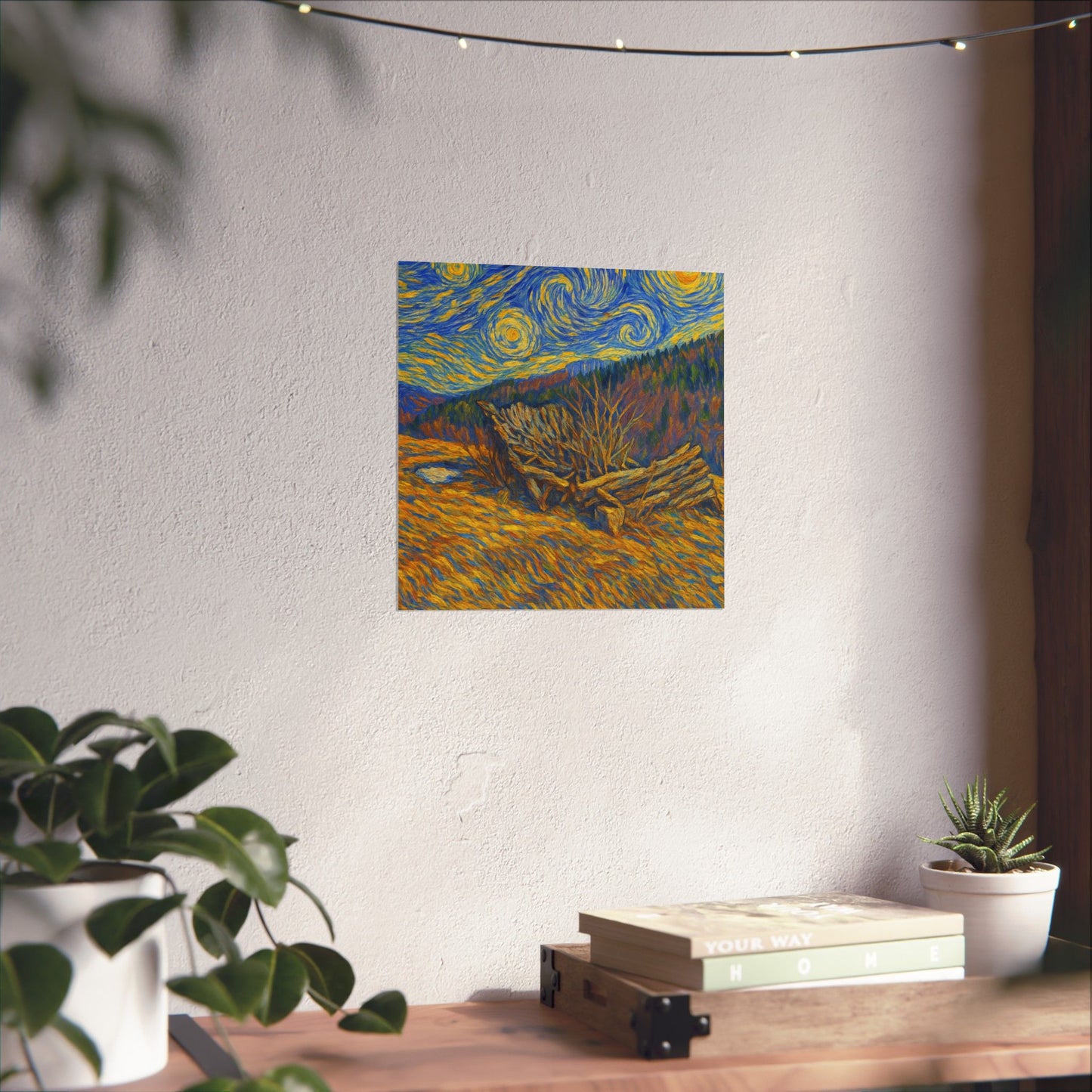 Matte Vertical Posters of Starry Night - Art Print for Home Decor, Wall Art, Gift for Art Lovers, Bacground for Celebrations