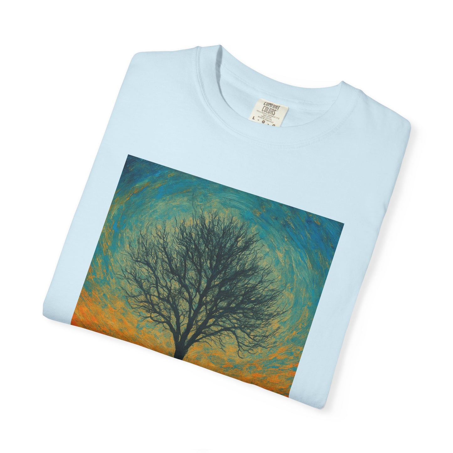 Nature-Themed Unisex Garment-Dyed T-Shirt - Tree Design, Bohemian Tee, Nature Lover Gift, Eco-Friendly Fashion, Casual Wear