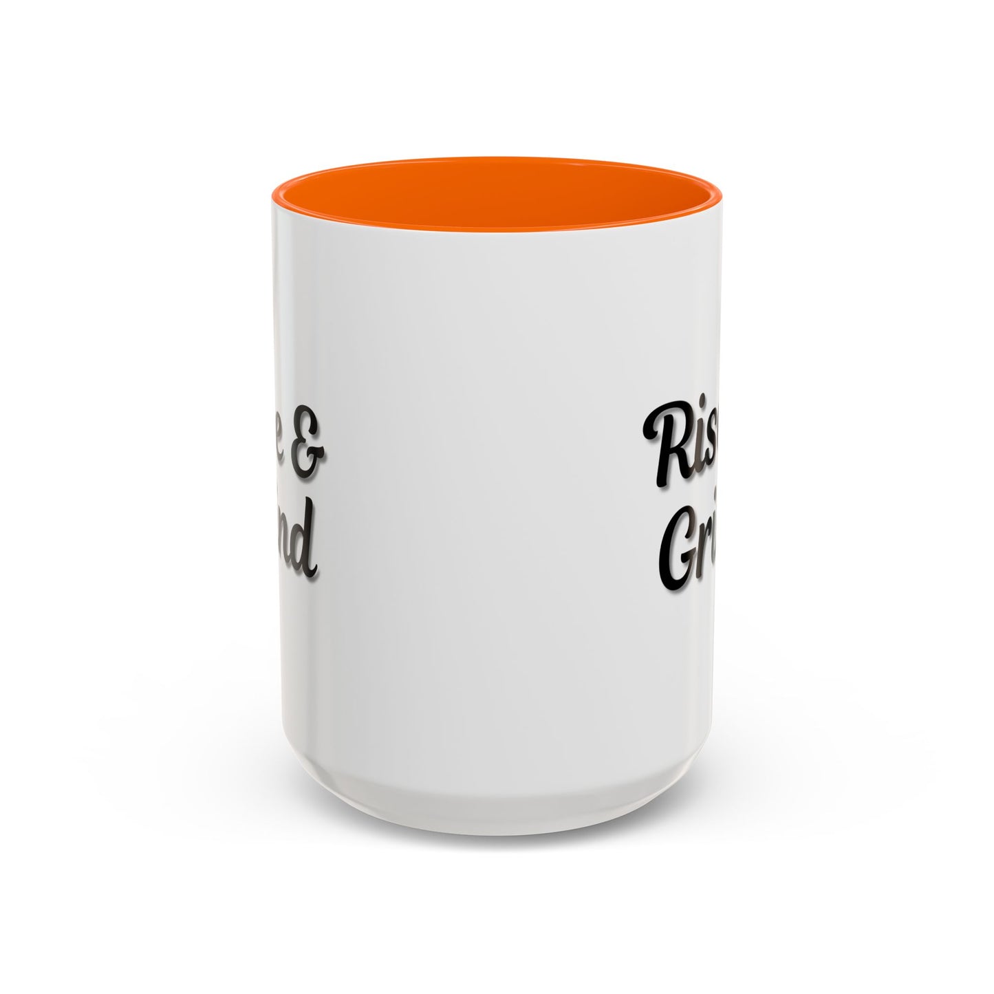 Rise & Grind Coffee Mug – Motivational Black Accent Mug for Daily Inspiration