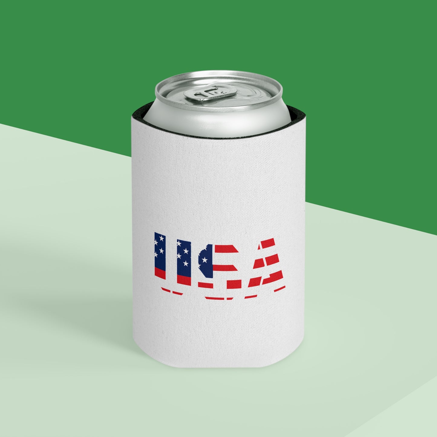 USA Flag Can Cooler - Perfect for BBQs, Independence Day, Tailgating, Memorial Day, Housewarming