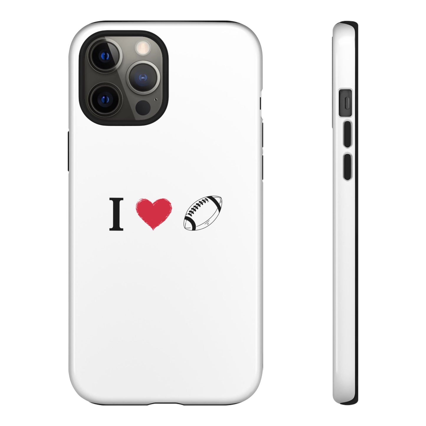 Football Love Phone Case - Tough Cases, Unique Sports Lover Gift, Personalized Cellphone Cover, Birthday Present, Sports Equipment