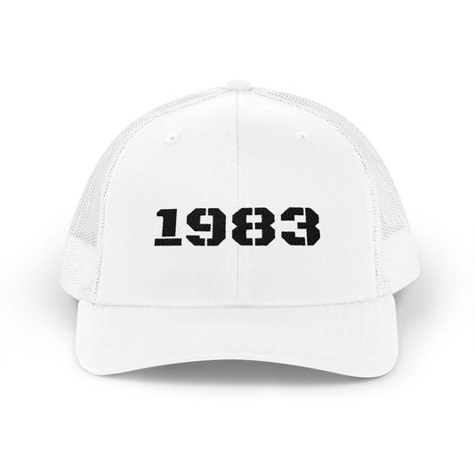 Vintage 1983 Snapback Trucker Cap, Personalized Dad Hat, Perfect Gift for Birthdays, Classic Casual Style, Everyday Wear, Anniversary Hat