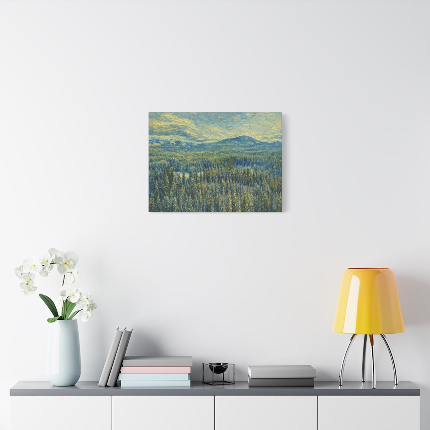 Scenic Landscape Canvas Print, Rustic Home Decor, Wall Art for Nature Lovers, Gift for Art Enthusiasts, Serene Forest Artwork