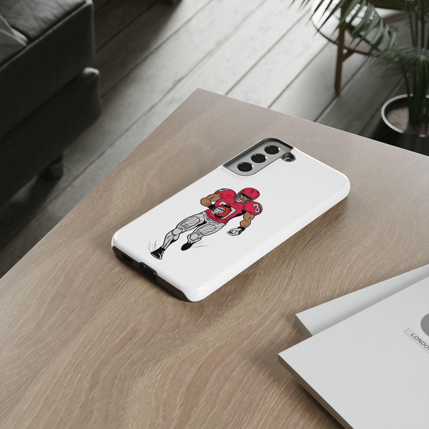 Football Player Tough Case, Sports Phone Cover, Athlete Gift, Tough Phone Case, Fall Sports, Football Lover's Accessory