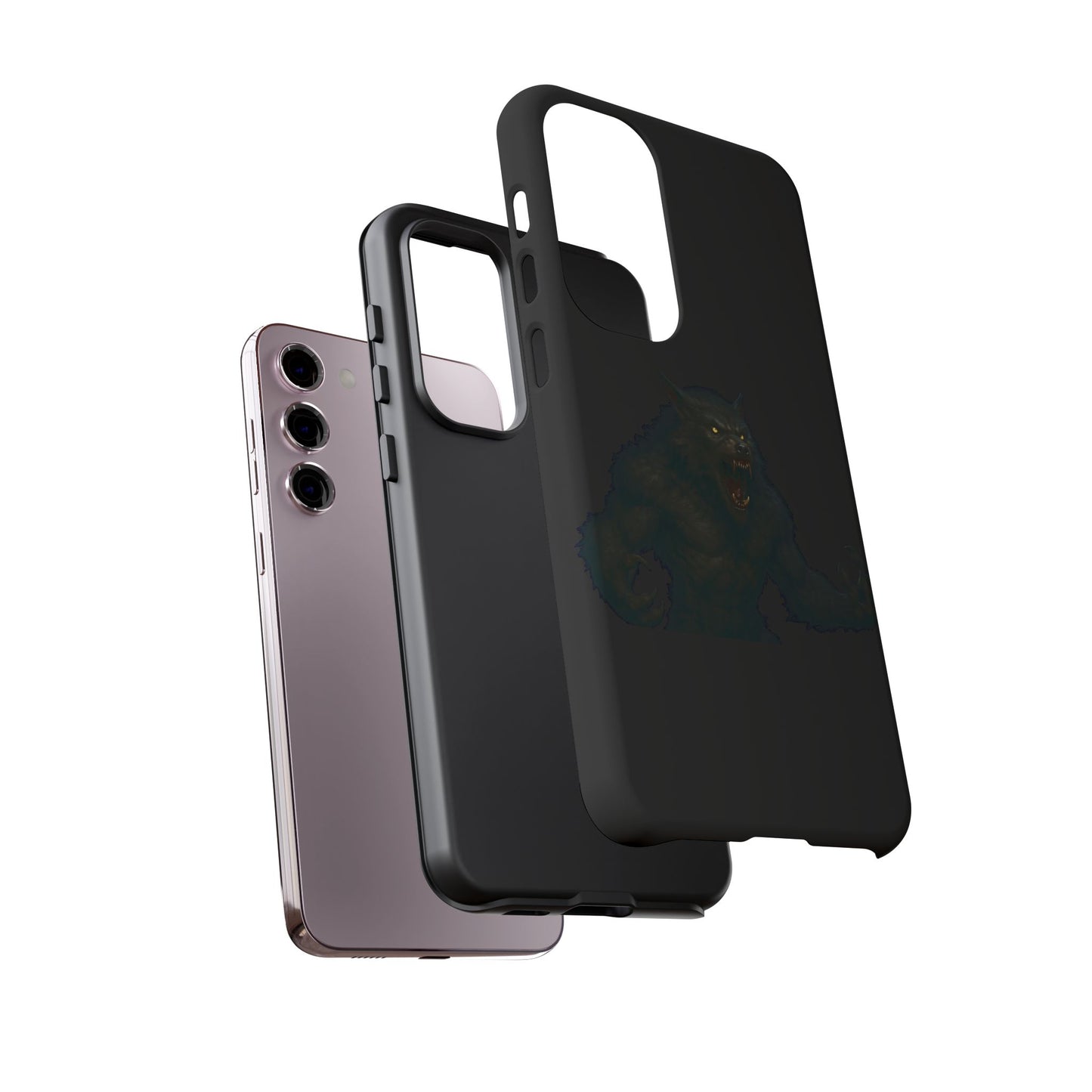 Werewolf Phone Case, Tough Cases, Black Panther Design, Gift for Animal Lovers, Phone Accessories, Fierce Phone Protection
