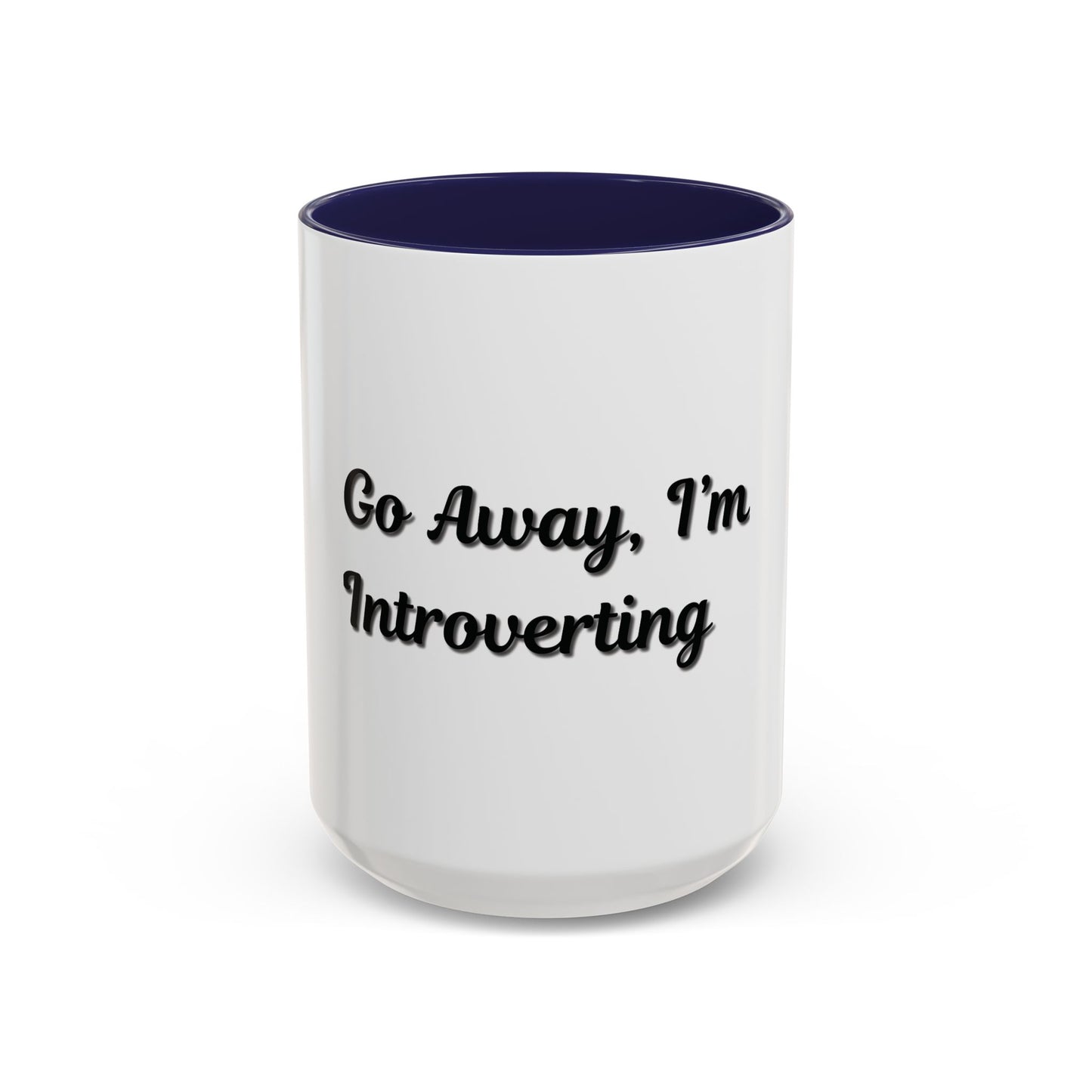 Introvert Coffee Mug - Go Away, I'm Introverting - Black Accent for Relaxing Moments