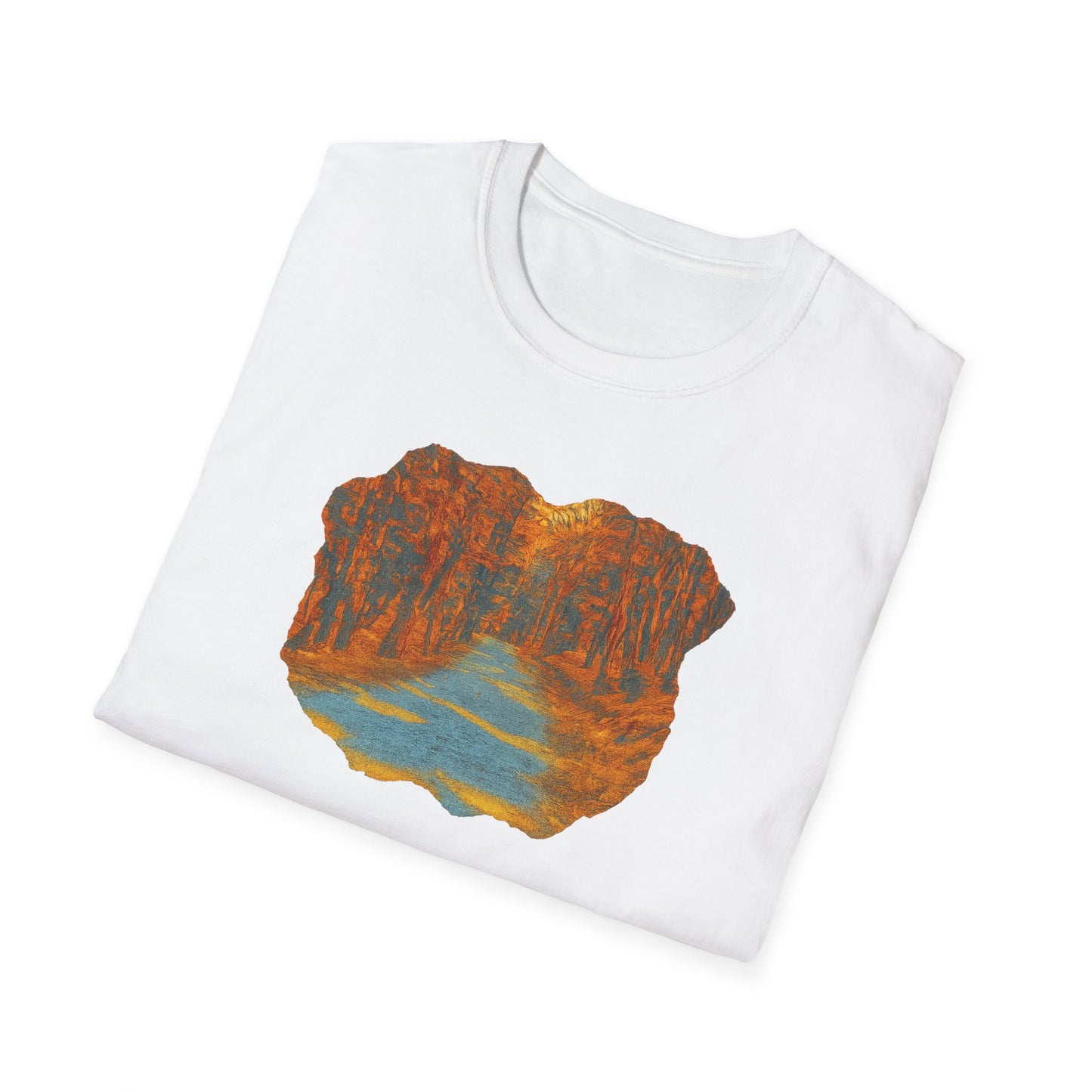 Nature-Inspired Unisex Softstyle T-Shirt, Outdoor Lover Gift, Casual Wear, Ideal for Hiking, Nature Trips, Unique Graphic Tee