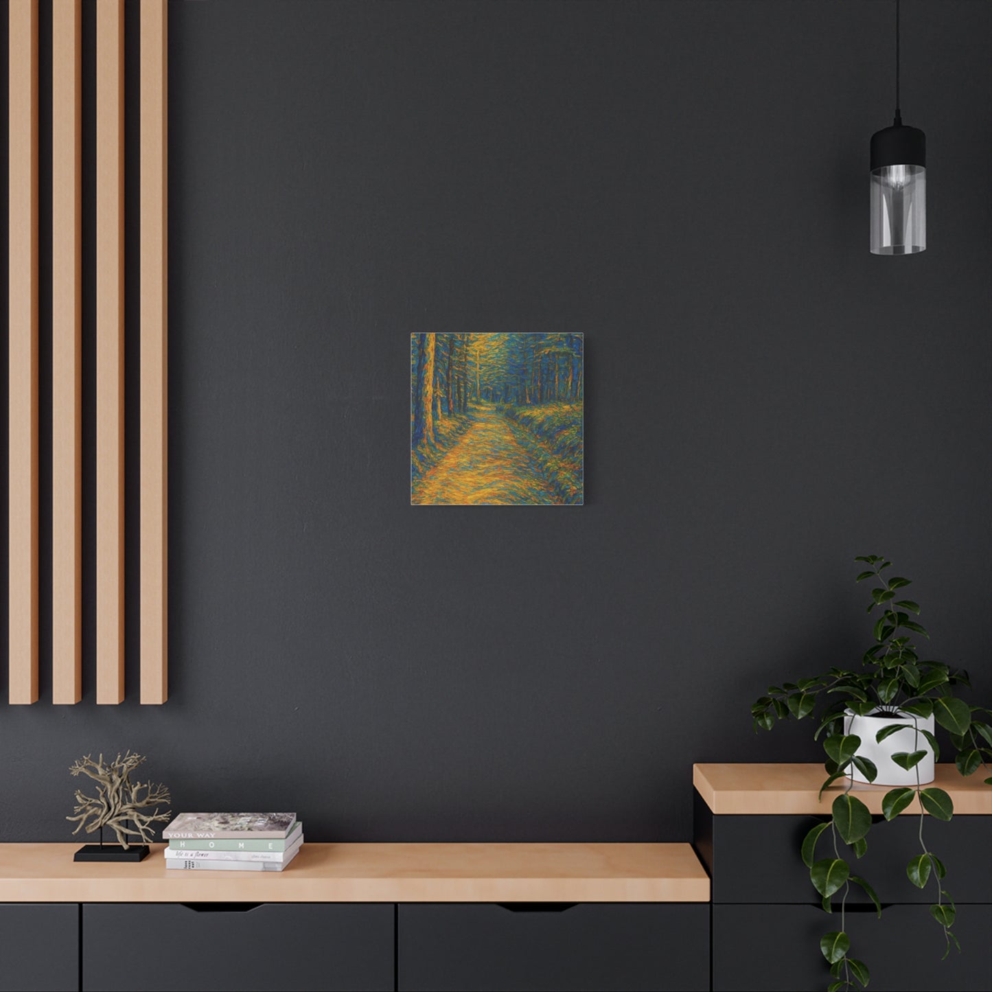 Van Gogh Style Forest Canvas Art | Nature Wall Decor, Home Office Accent, Gift for Nature Lovers, Gallery Wrapped, Living Room Wall Art
