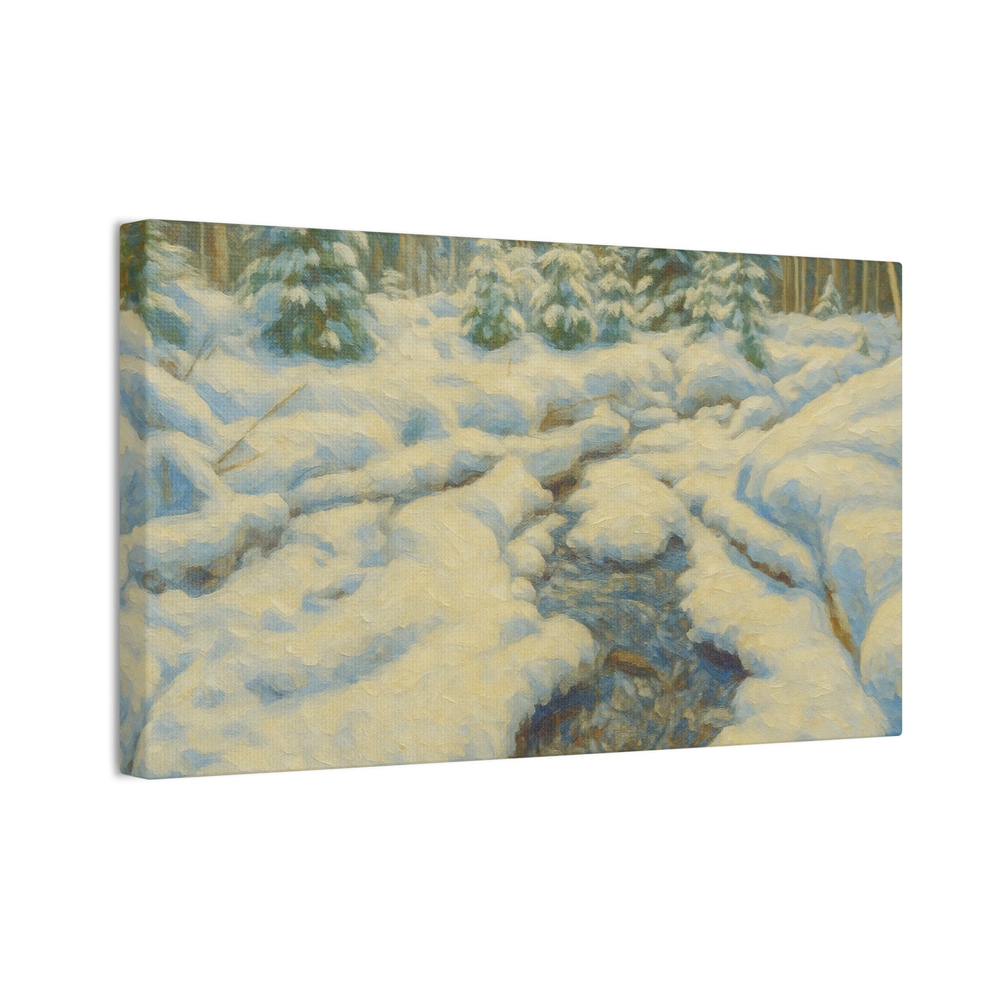 Winter Landscape Canvas Art, Nature Decor, Gallery Wall Art, Cozy Home Accent, Winter Wonderland Painting