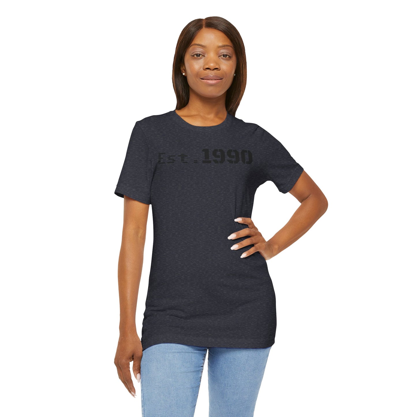 Unisex Est. 1990 Nostalgic Jersey Tee - Perfect Gift, Vintage Style, Retro Fashion, Birthday Celebration, Casual Wear