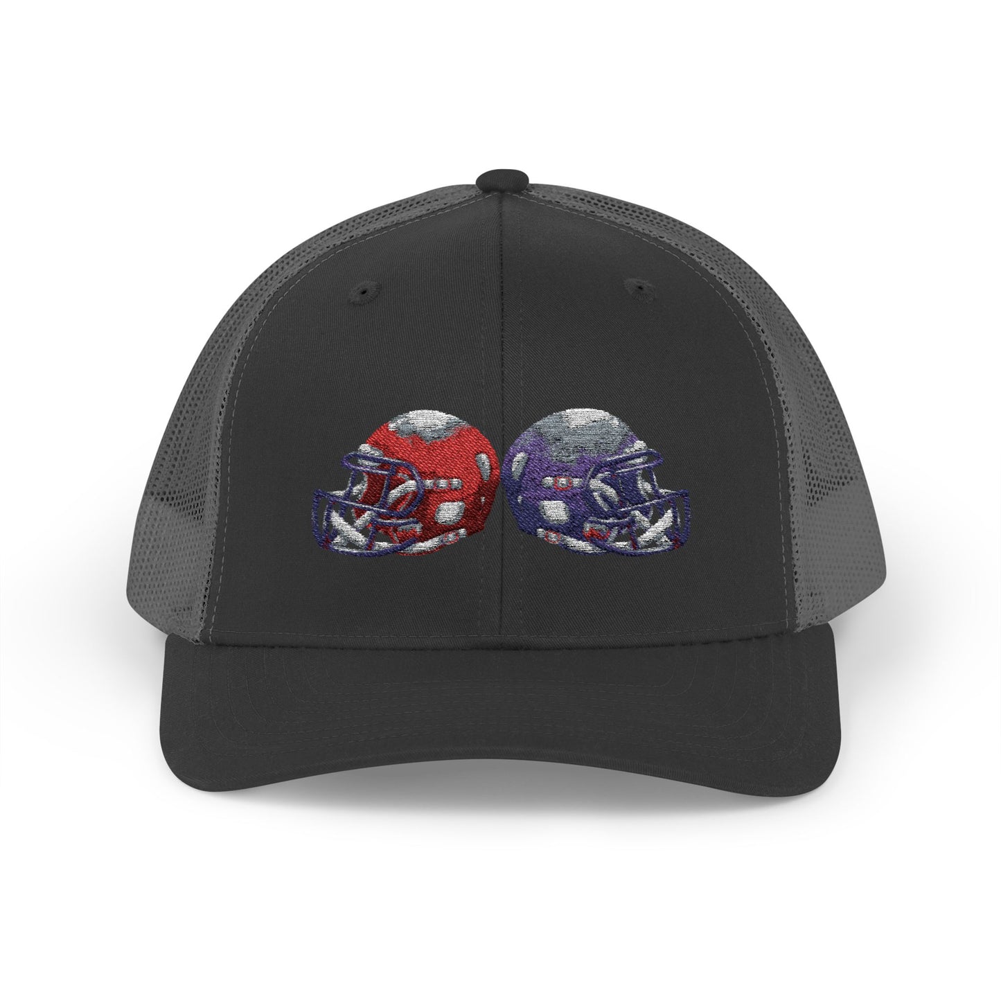 Sporty Snapback Trucker Cap with Football Helmets, Baseball Cap, Outdoor Activity Hat, Gift for Sports Fans, Team Spirit Wear