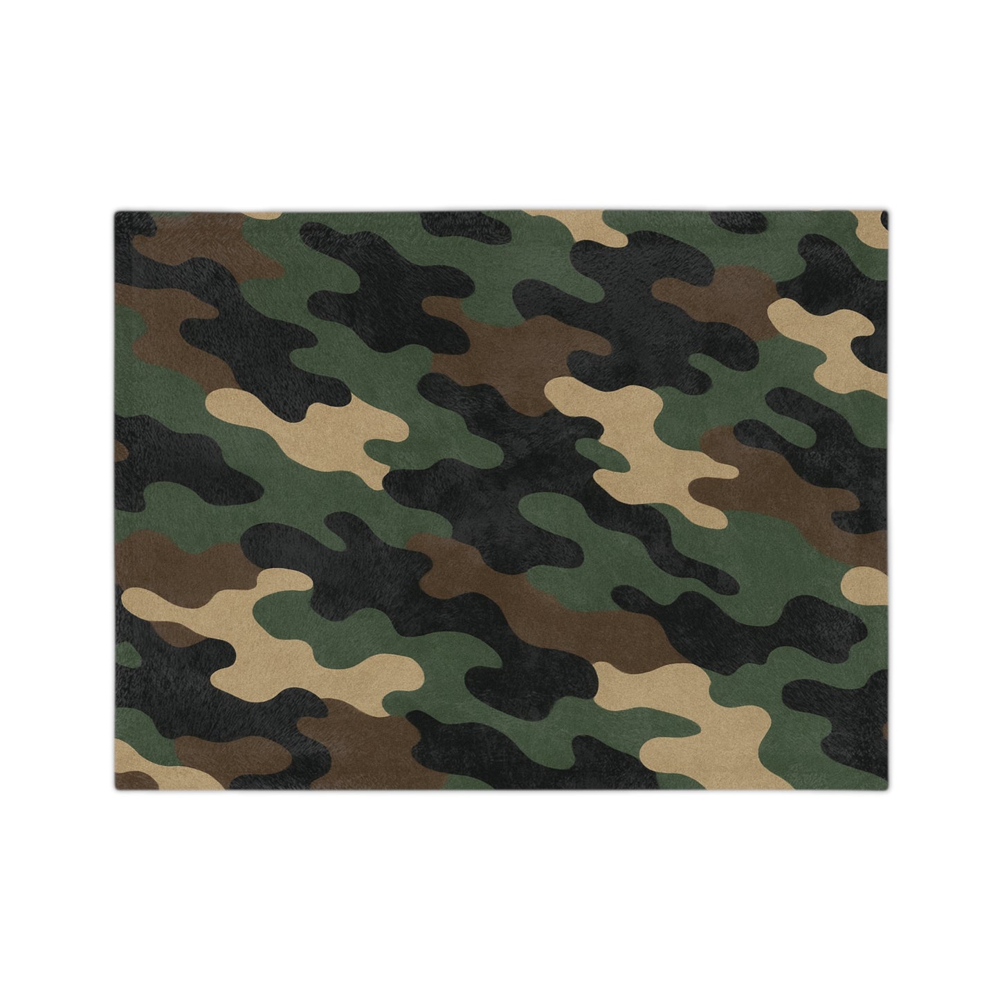 Cozy Camo Velveteen Microfiber Blanket - Soft, Warm, Perfect for Camping, Outdoors, Military Theme, Home Decor, Gift Idea