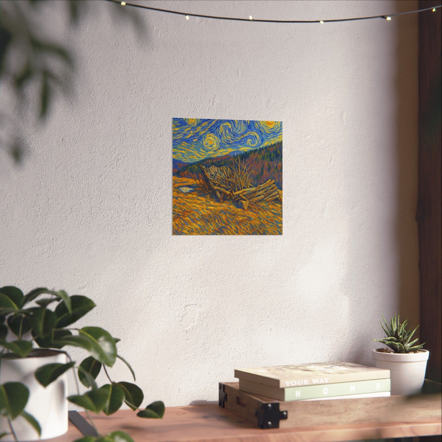 Matte Vertical Posters of Starry Night - Art Print for Home Decor, Wall Art, Gift for Art Lovers, Bacground for Celebrations