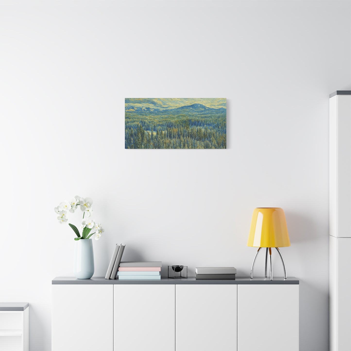 Scenic Landscape Canvas Print, Rustic Home Decor, Wall Art for Nature Lovers, Gift for Art Enthusiasts, Serene Forest Artwork