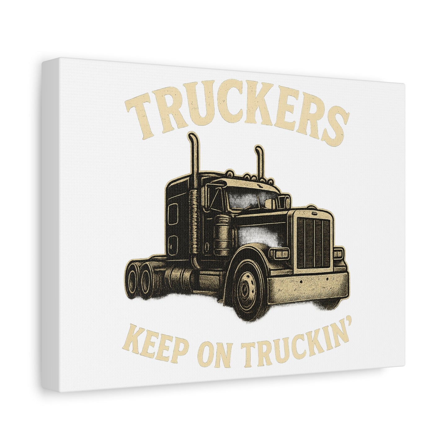 Truckers Canvas Wall Art, Keep on Truckin' Decor, Gift for Drivers, Trucking Artwork, Transportation Gift