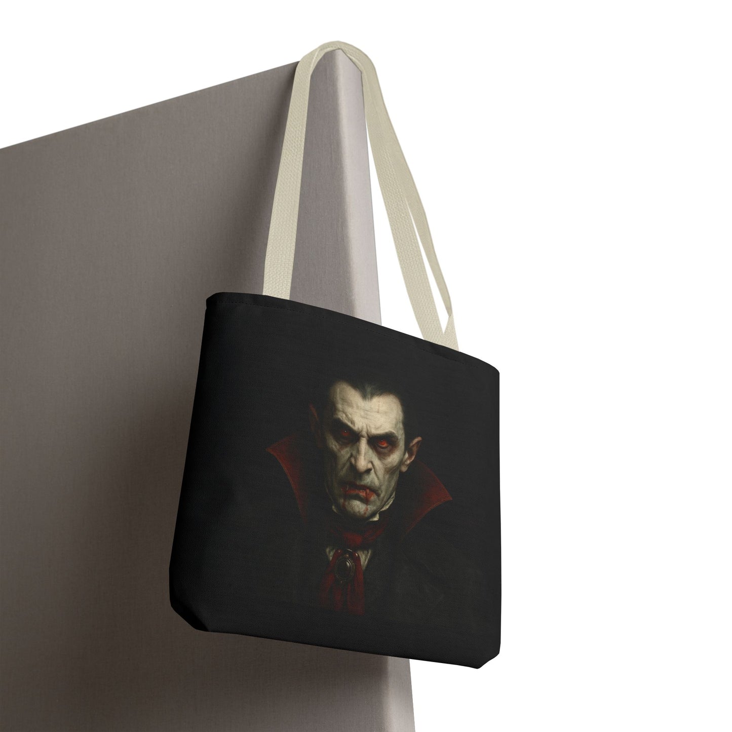 Vampire Haunted Tote Bag, Spooky Shopping Bag, Halloween Accessory, Gothic Style Handbag, Perfect for Halloween Parties, Unisex Tote