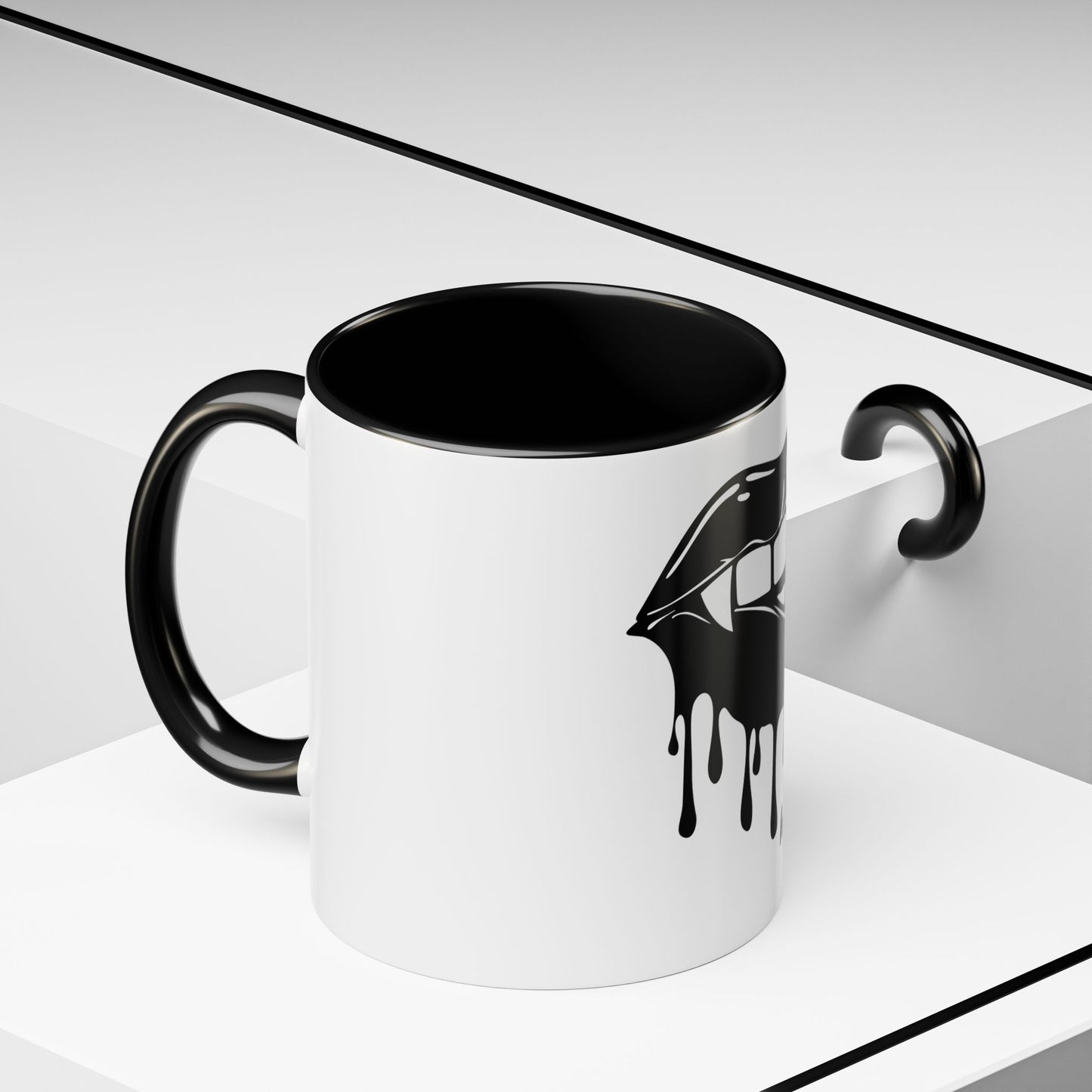 Vampire Lip Accent Coffee Mug - 11oz & 15oz - Unique Halloween Gift