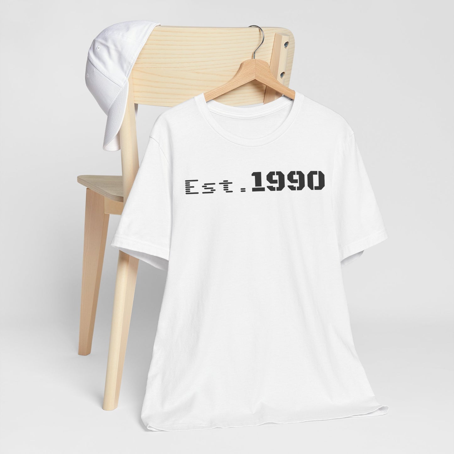 Unisex Est. 1990 Nostalgic Jersey Tee - Perfect Gift, Vintage Style, Retro Fashion, Birthday Celebration, Casual Wear