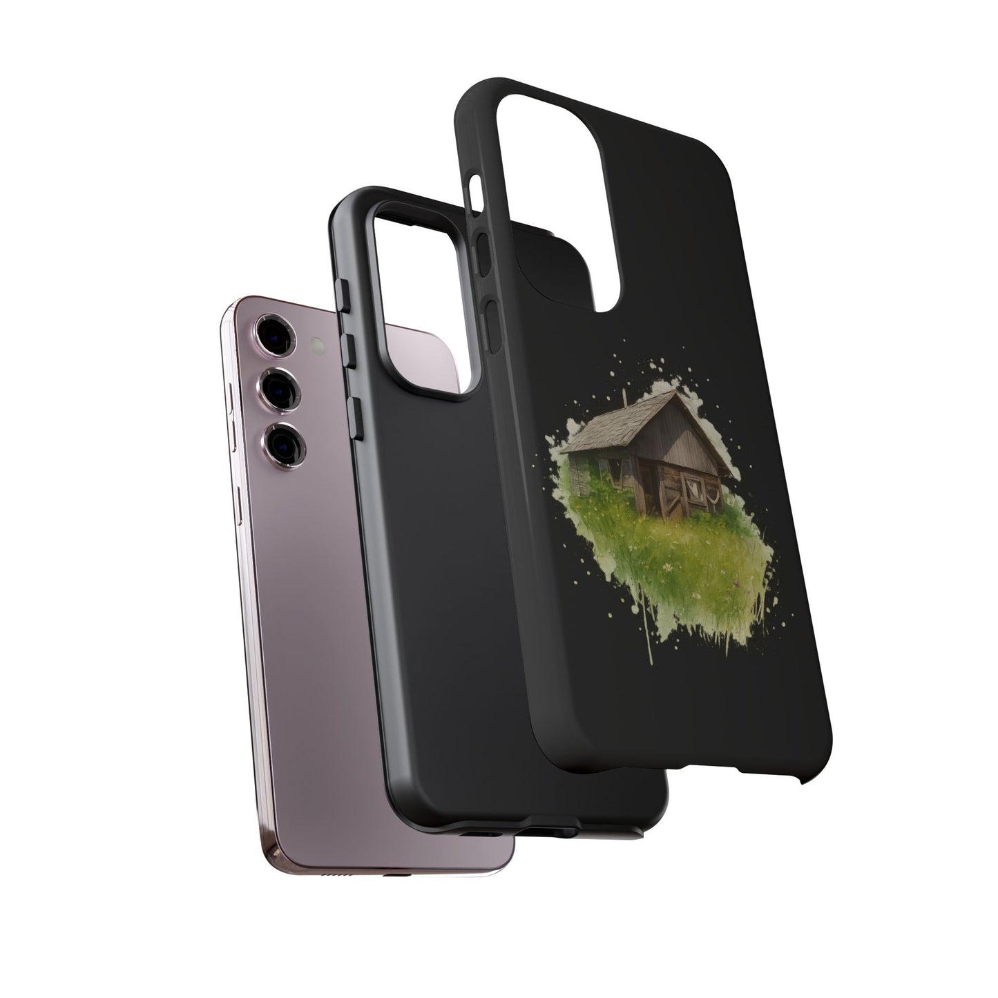 Rustic Farmhouse Phone Case, Cute Cottage Design, Tough Cases for Nature Lovers, Eco-Friendly Gift, Customizable Tech Accessories