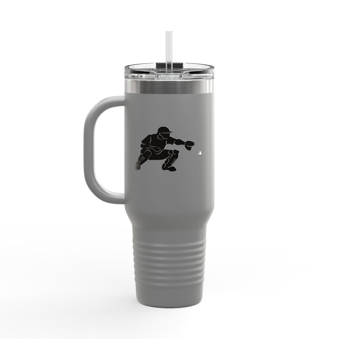 Insulated Travel Mug | Baseball Catcher Themed Travel Tumbler for Active Lifestyles, Coffee Mug, Road Trip Cup, Gym Hydration, Gift for Athletes