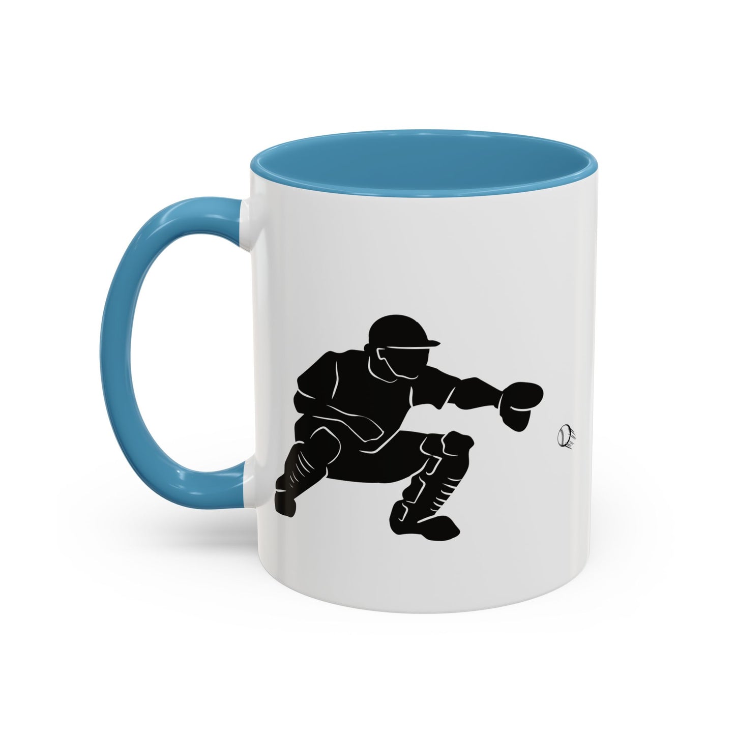 Baseball Catcher Coffee Mug, Sports Gift for Coaches, Black Accent Mug for Fans, Perfect for Birthdays & Celebrations, Unique Cup